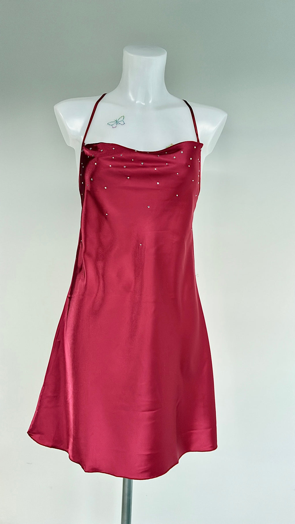 Crystal low back dress