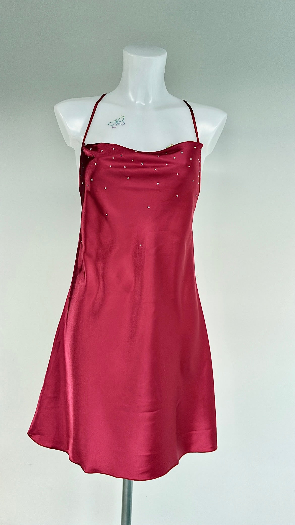 Crystal low back dress