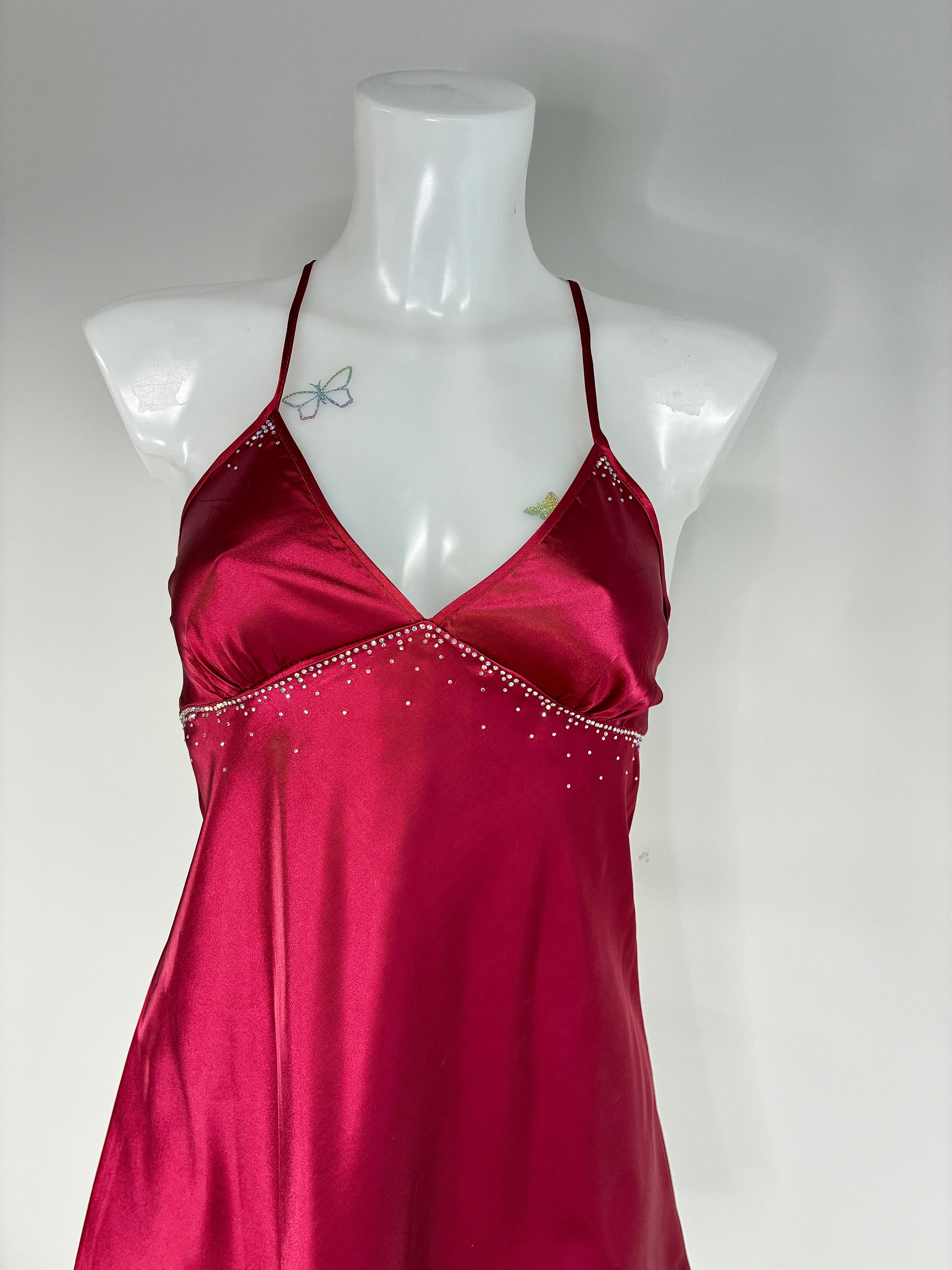 Red Crystal Bow Dress