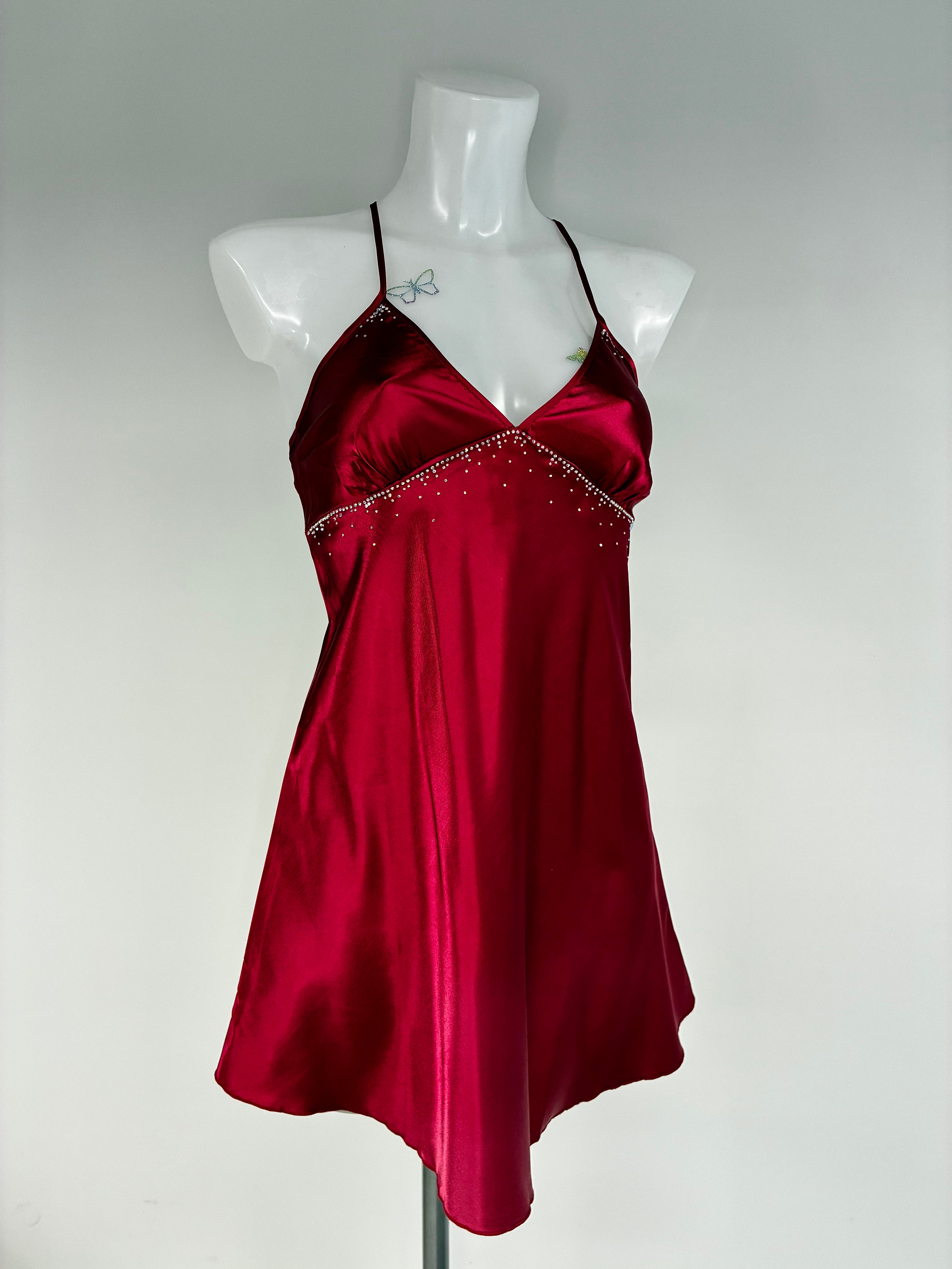 Red Crystal Bow Dress