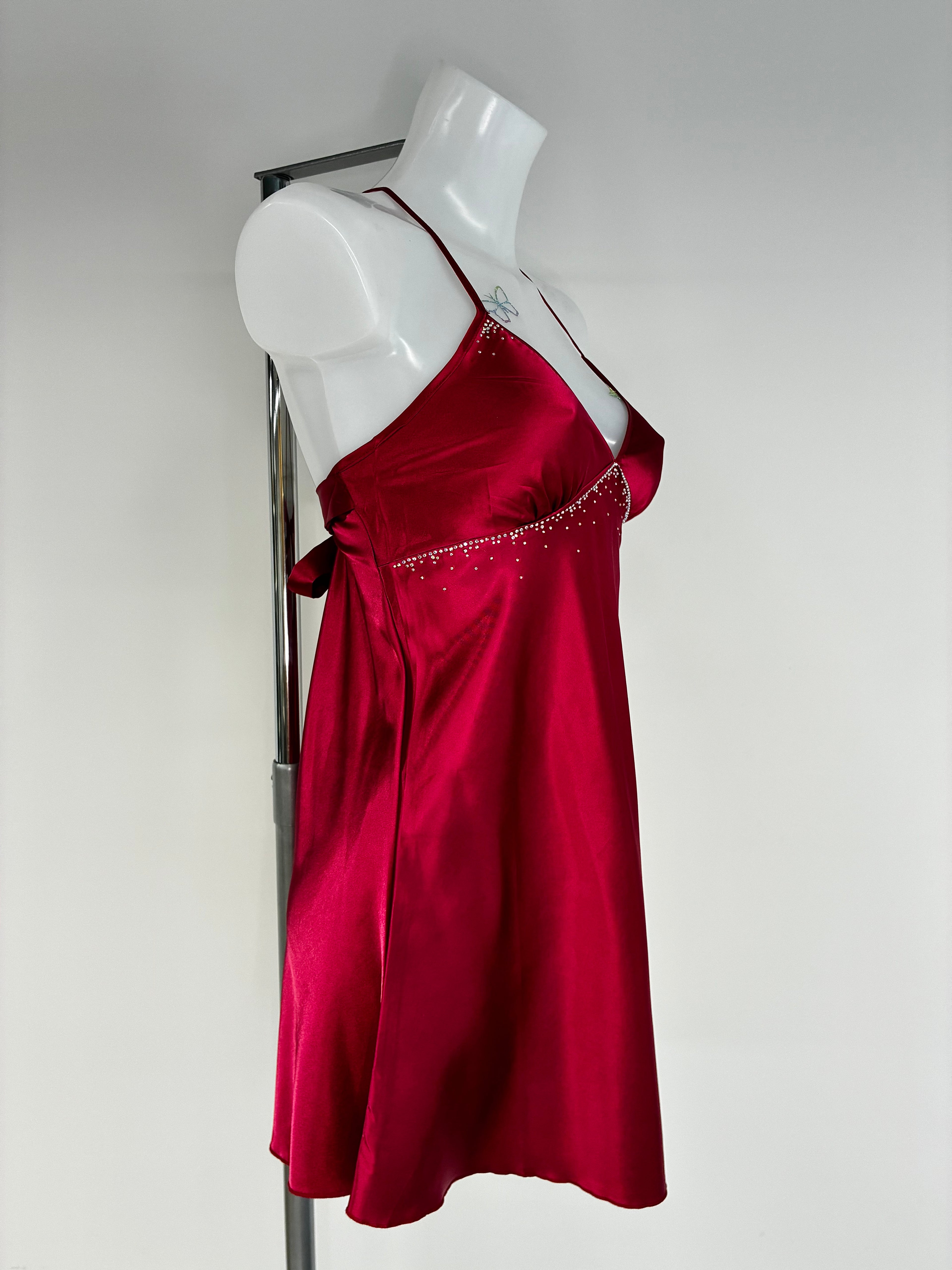 Red Crystal Bow Dress
