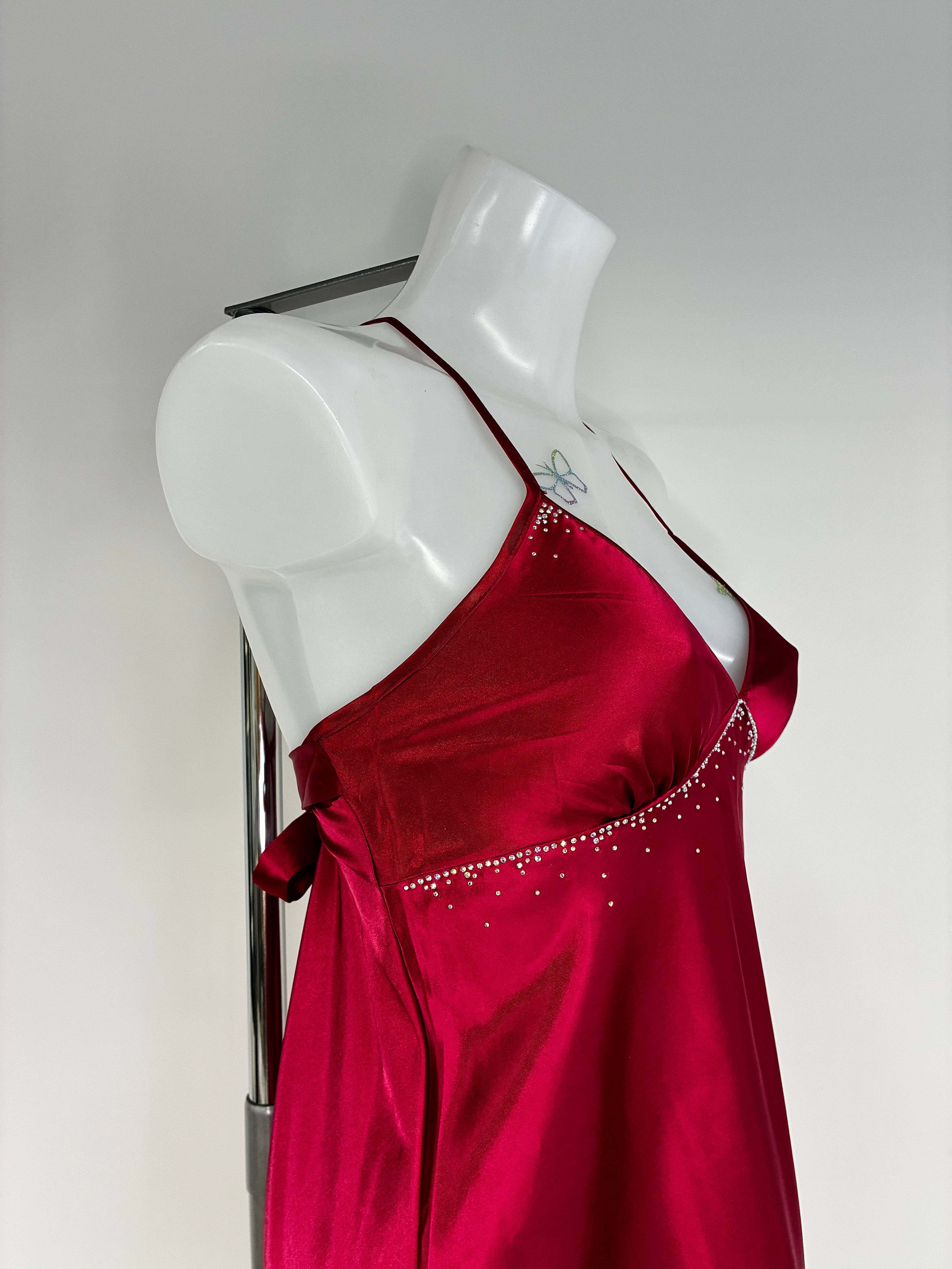 Red Crystal Bow Dress