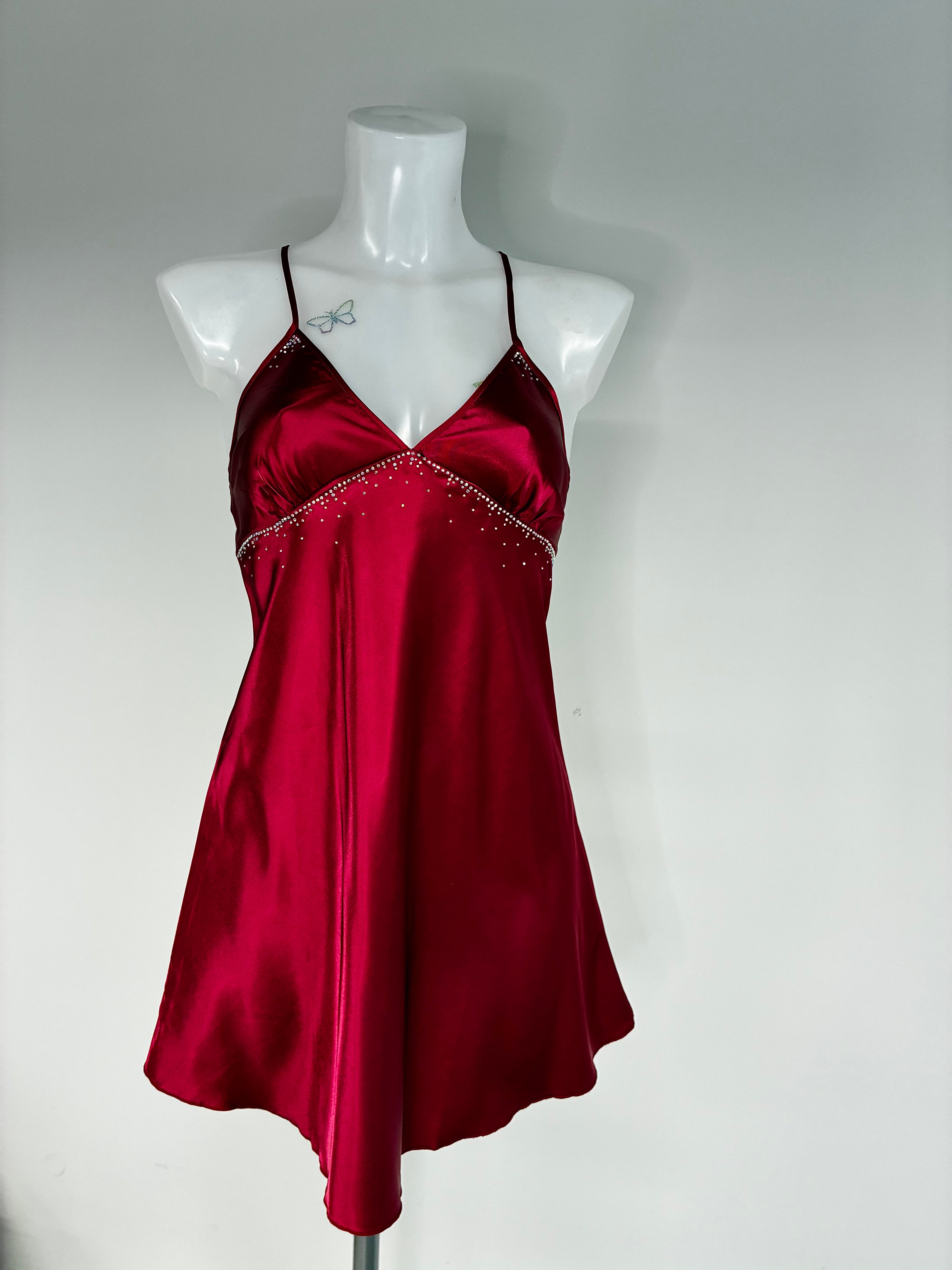 Red Crystal Bow Dress