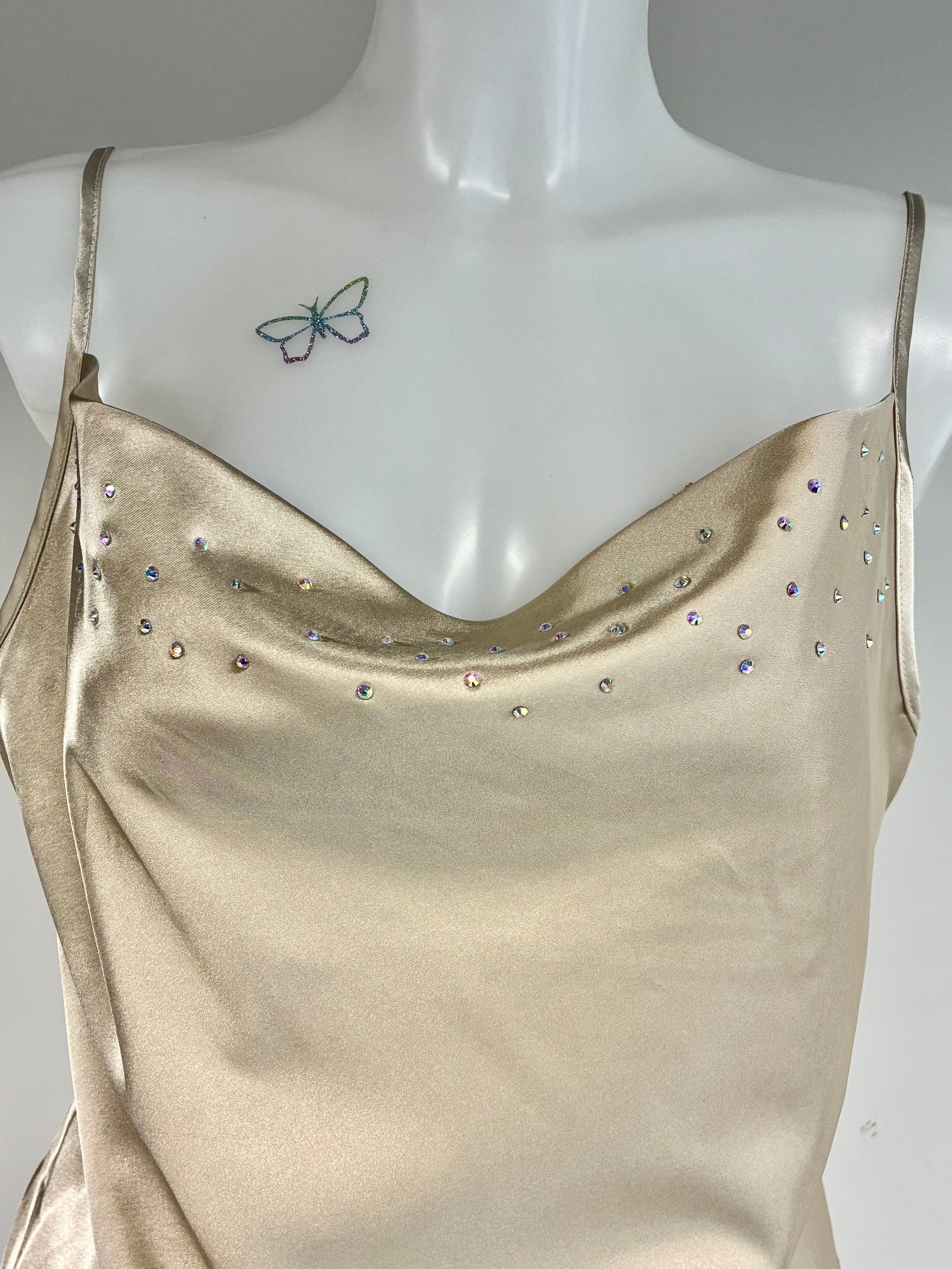 faux satin crystal 2 piece short set