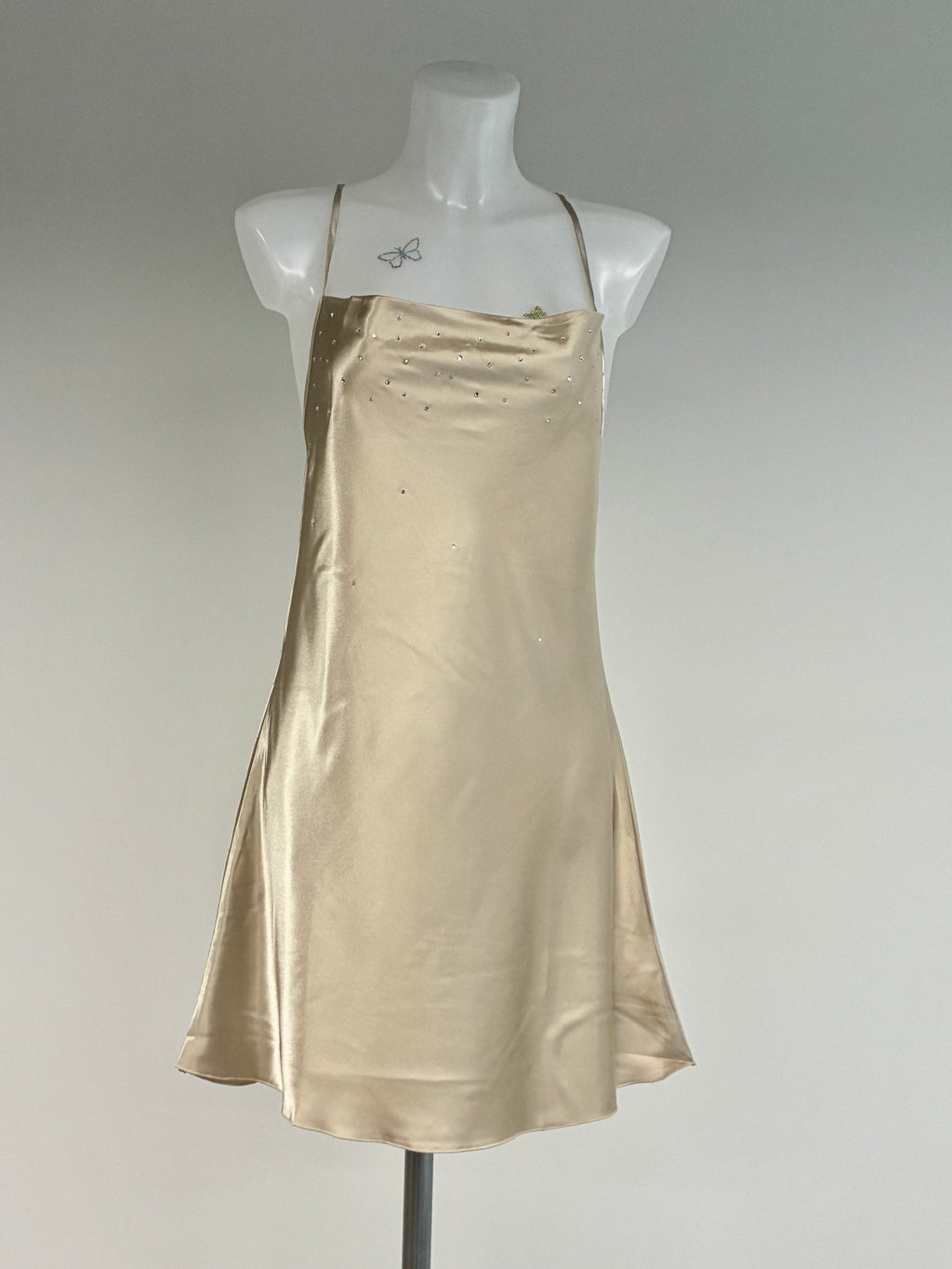 Crystal low back dress