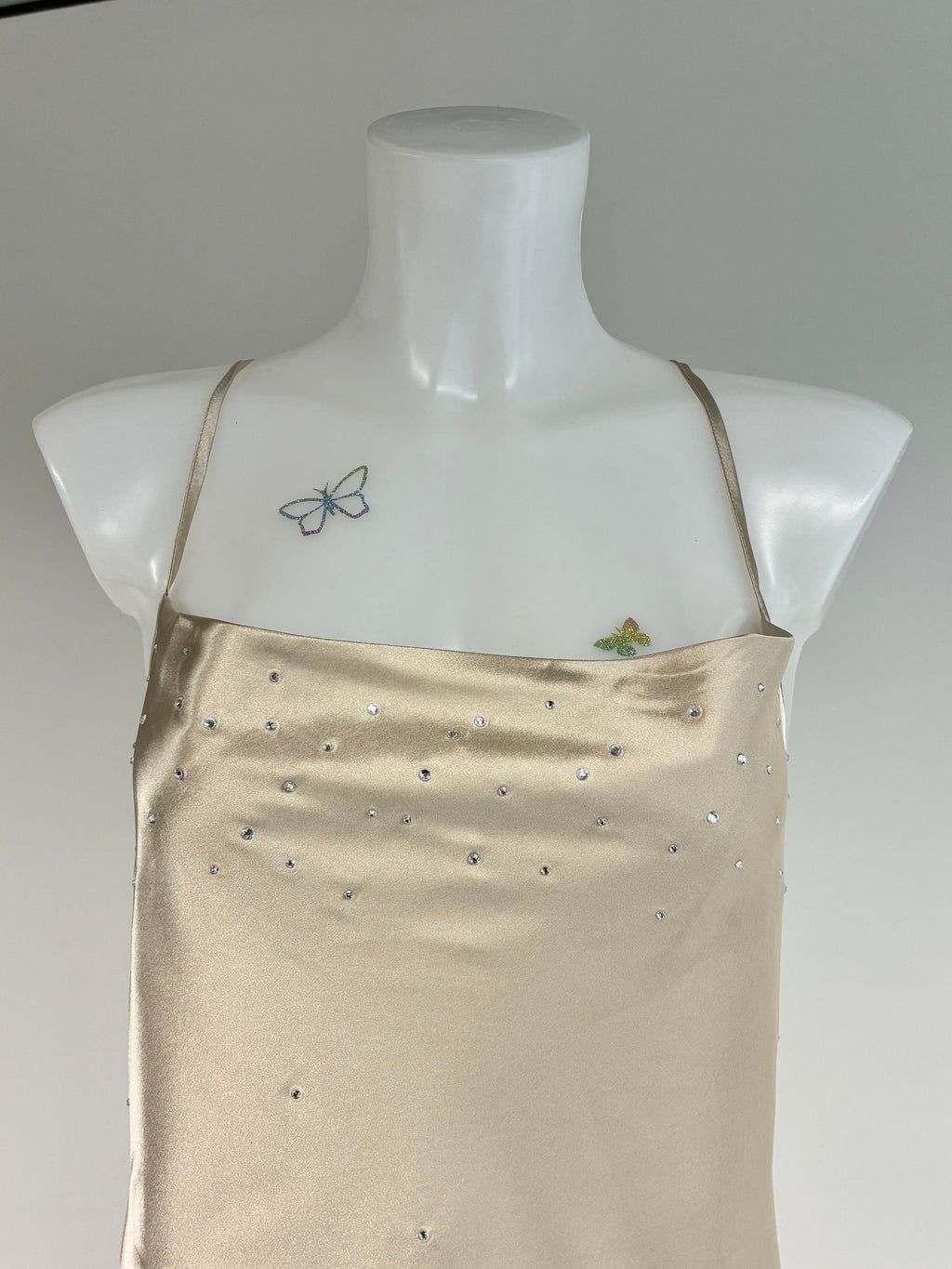 Crystal low back dress