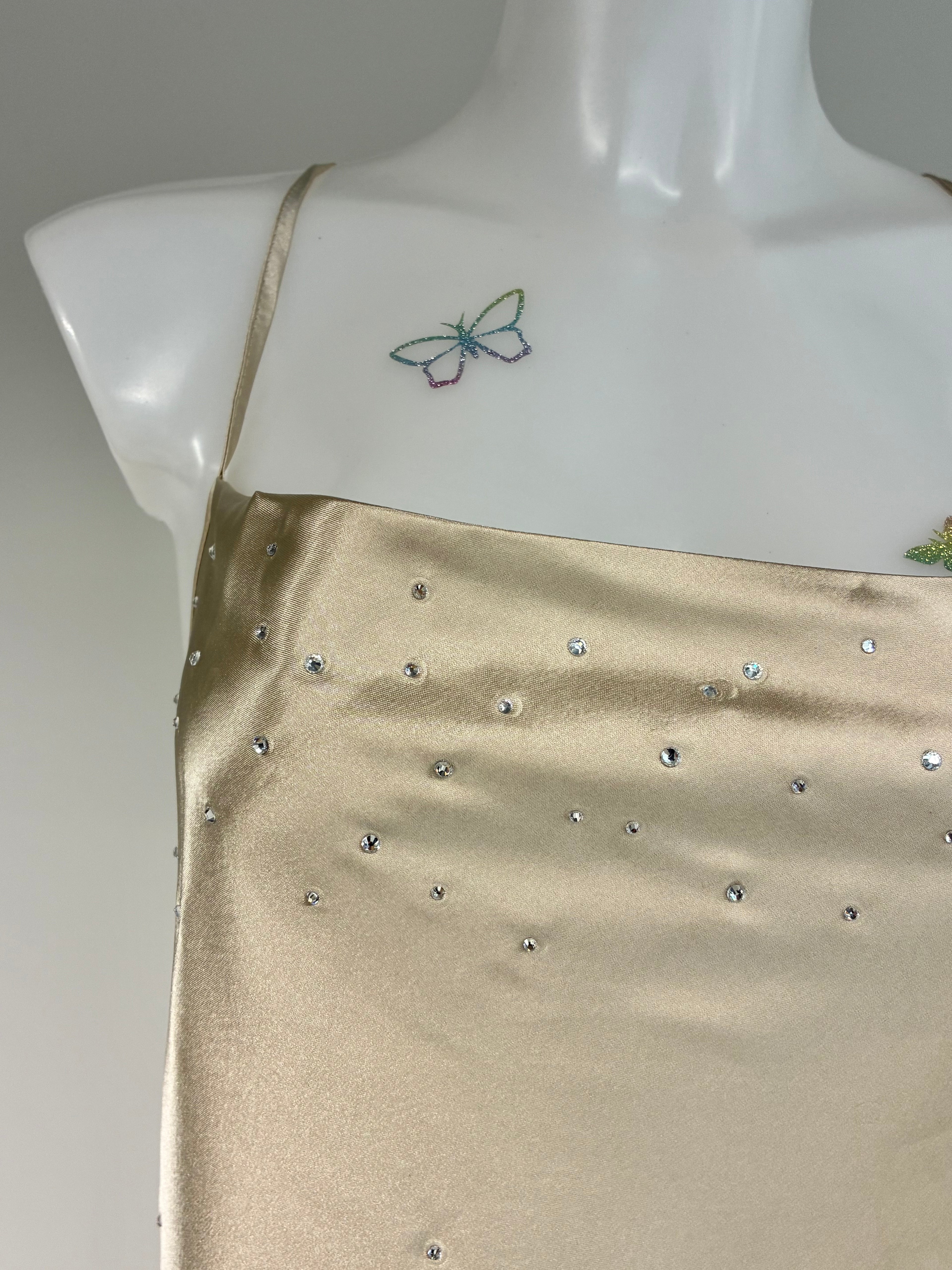 Crystal low back dress