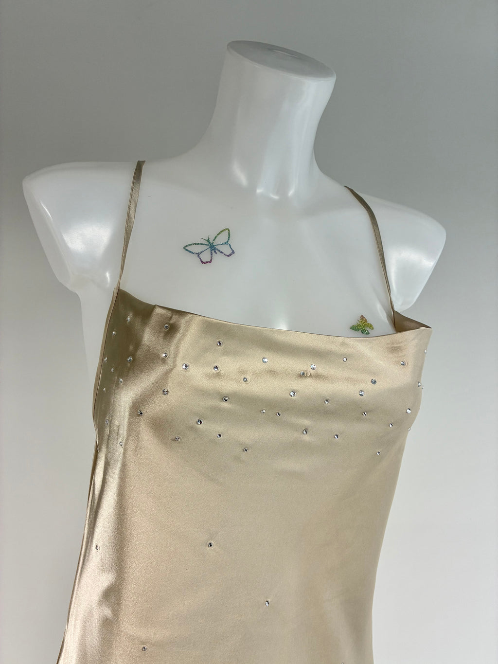Crystal low back dress