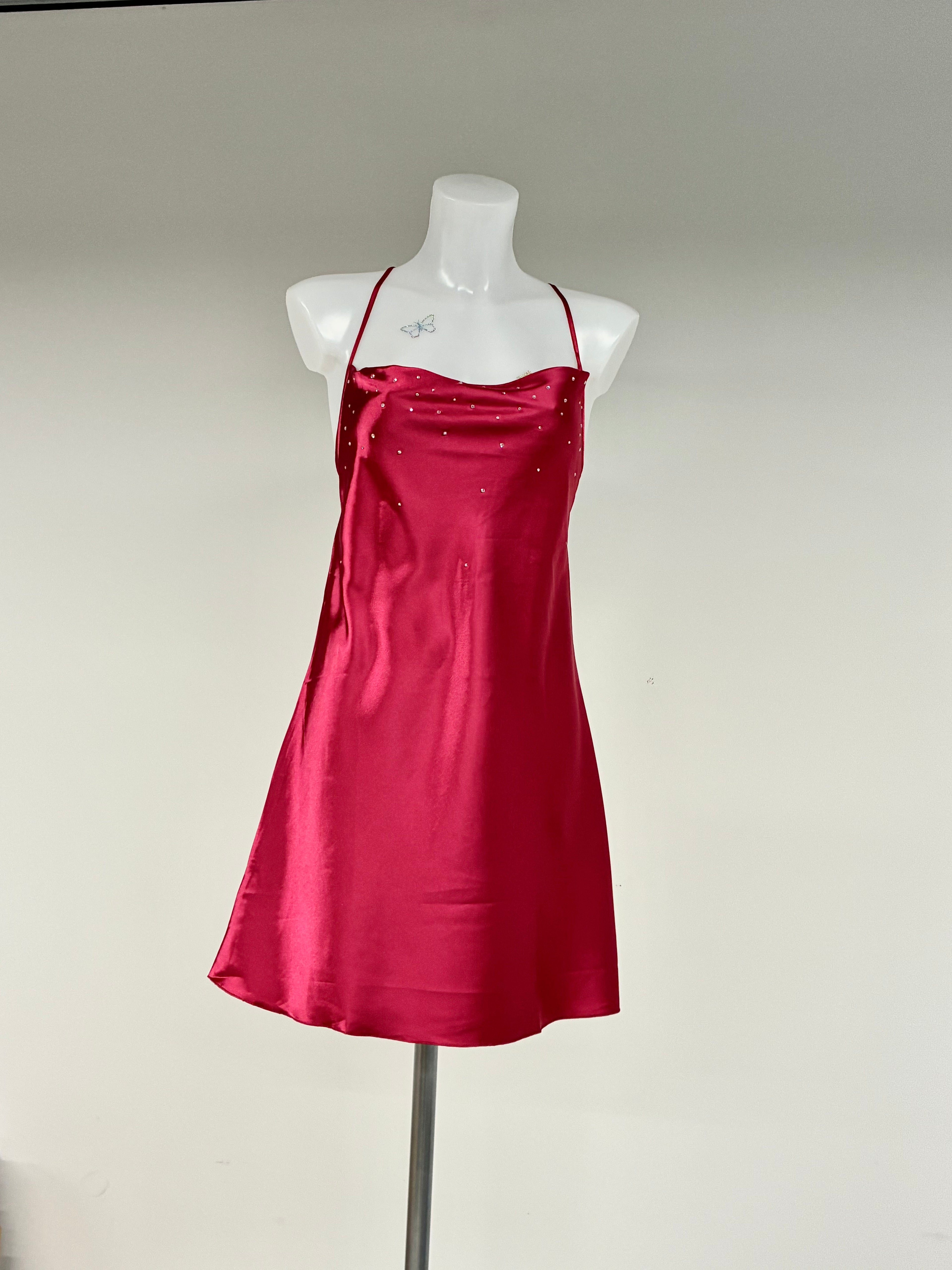Crystal low back dress