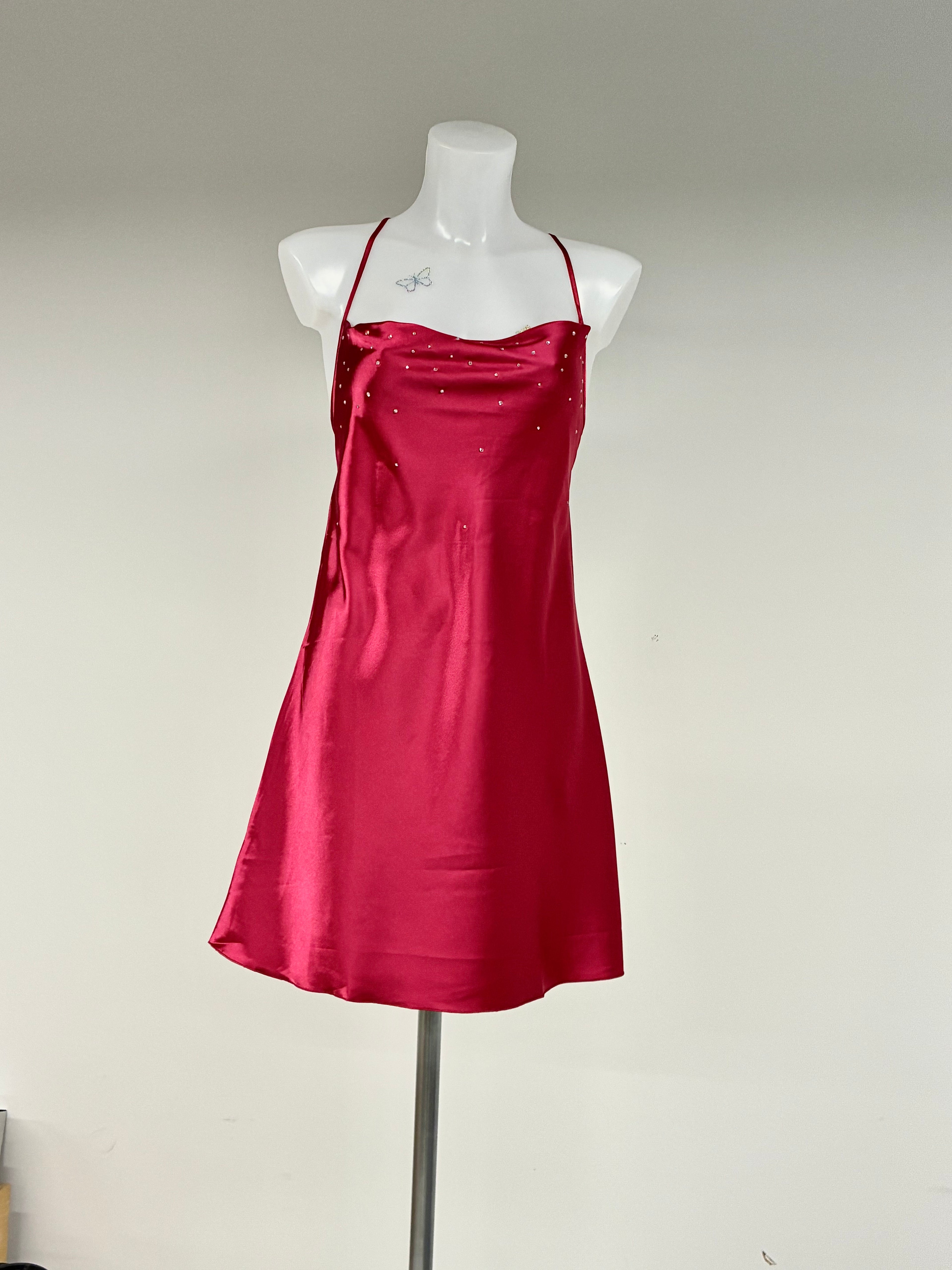Crystal low back dress