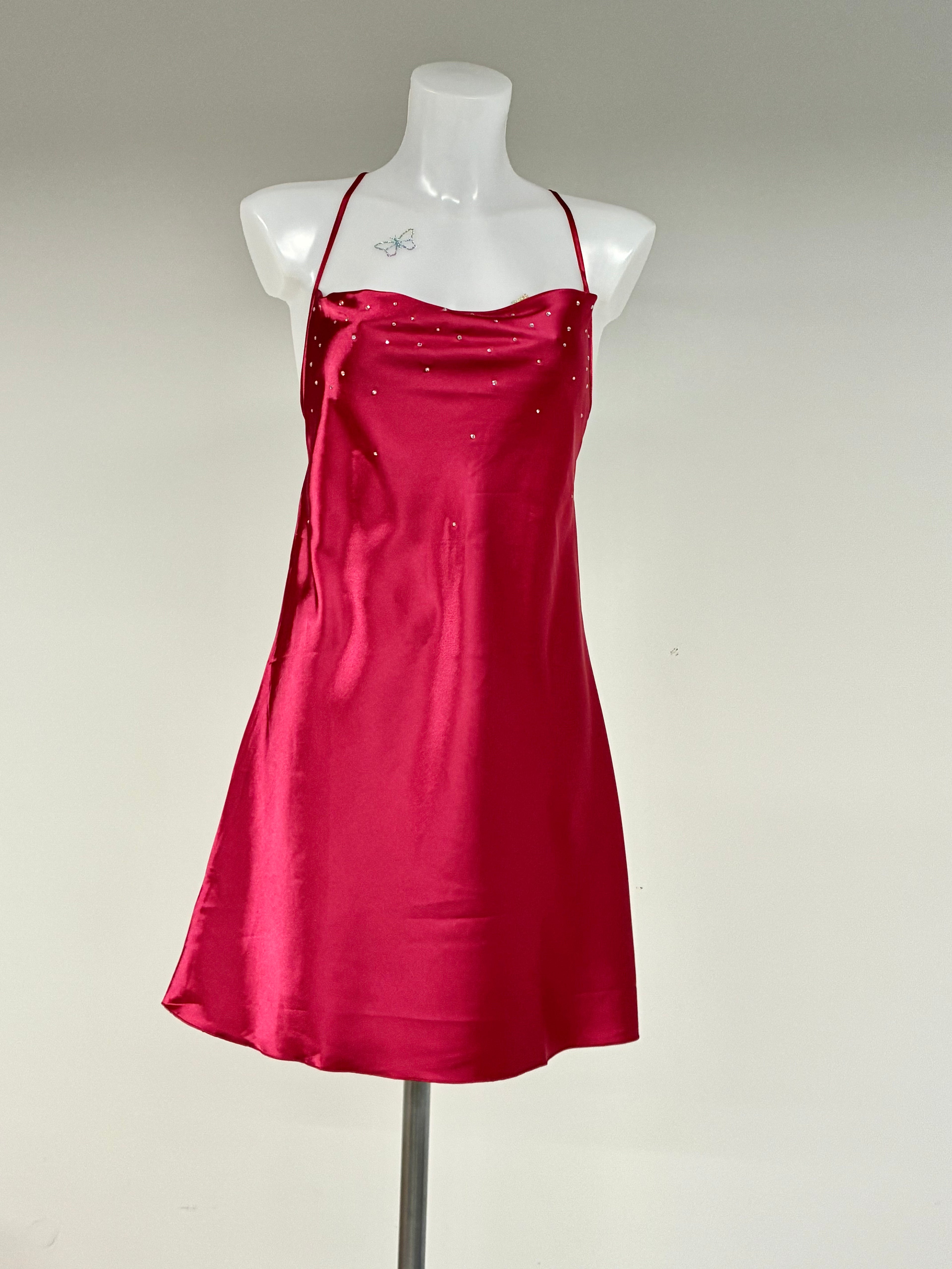 Crystal low back dress
