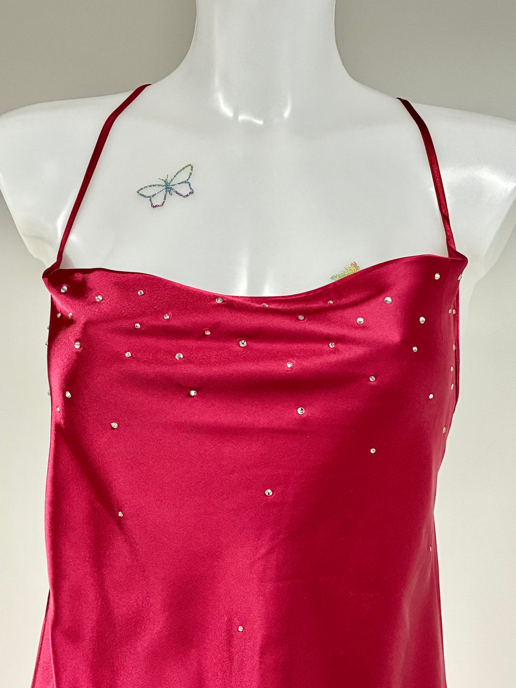 Crystal low back dress