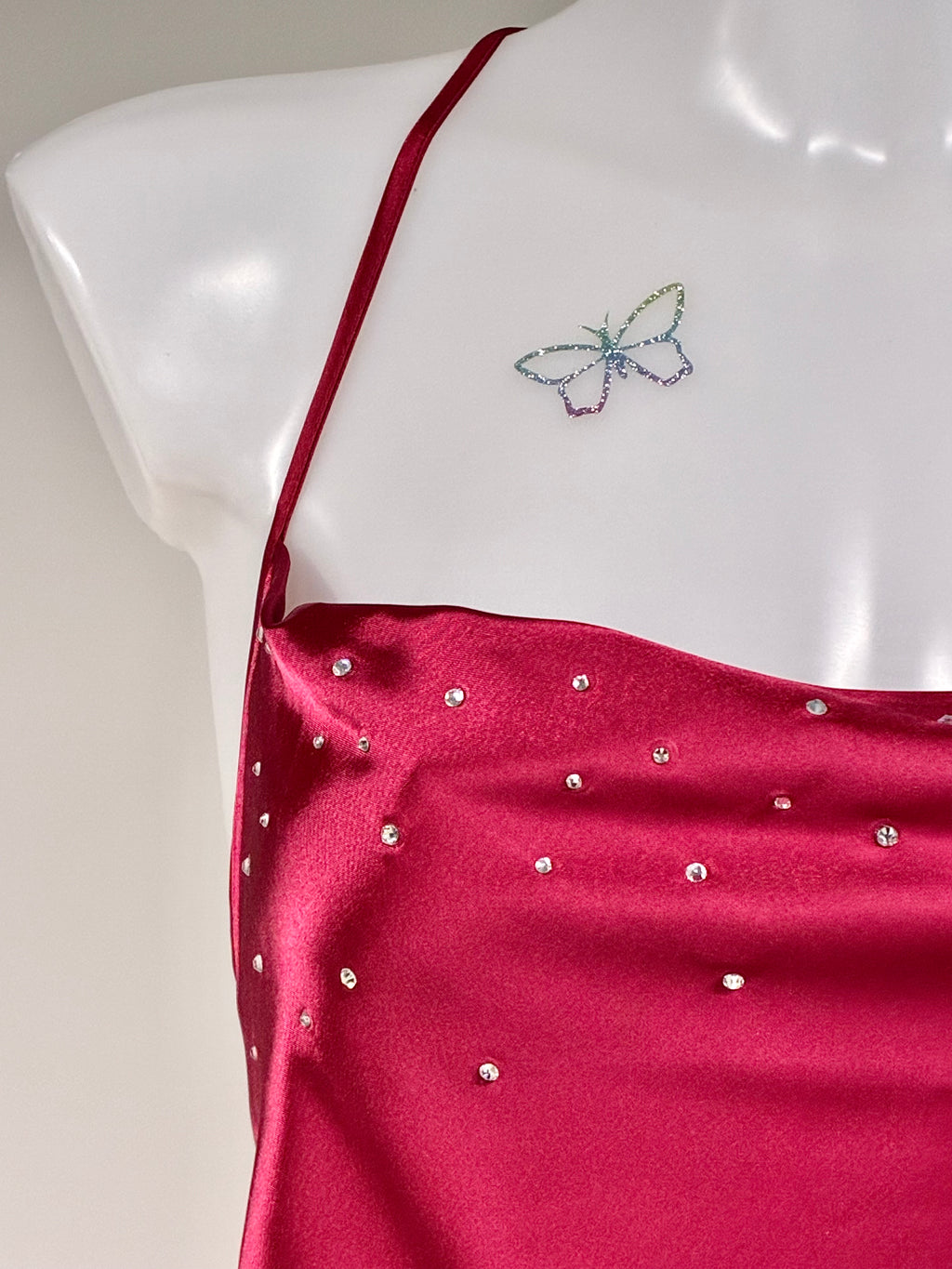 Crystal low back dress