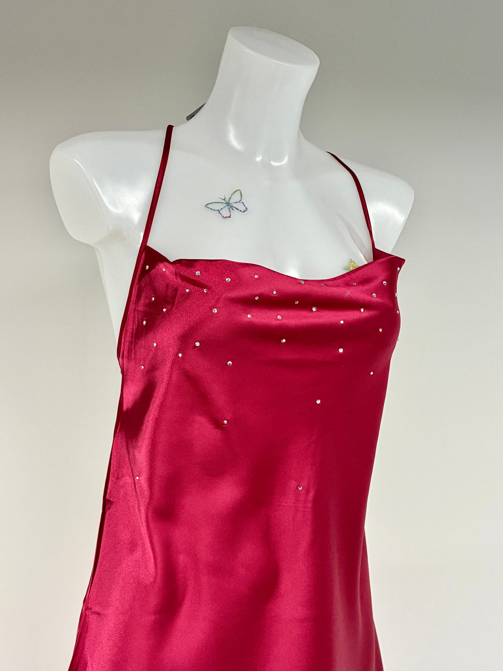 Crystal low back dress