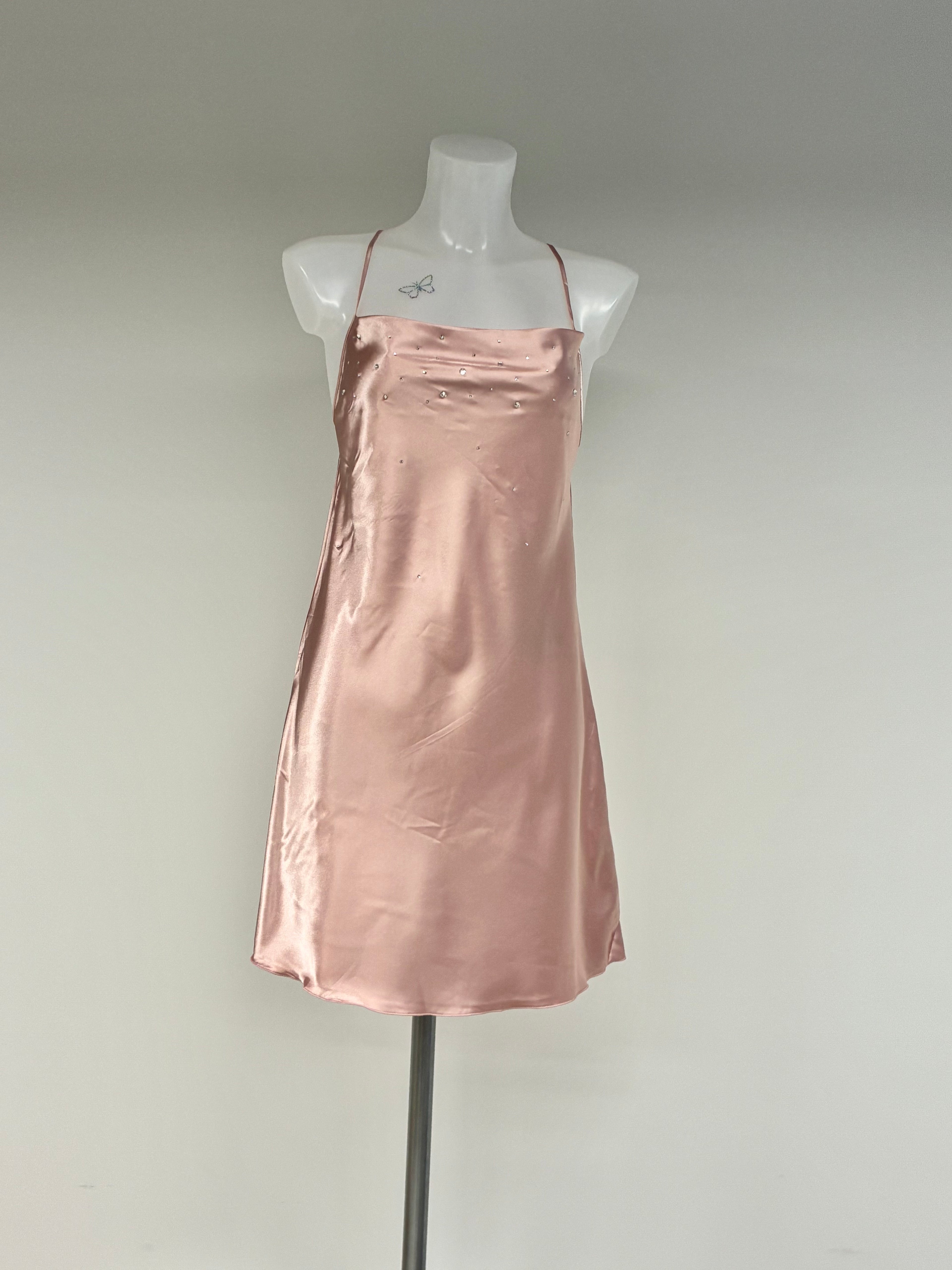 Crystal low back dress
