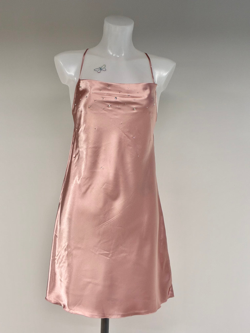 Crystal low back dress