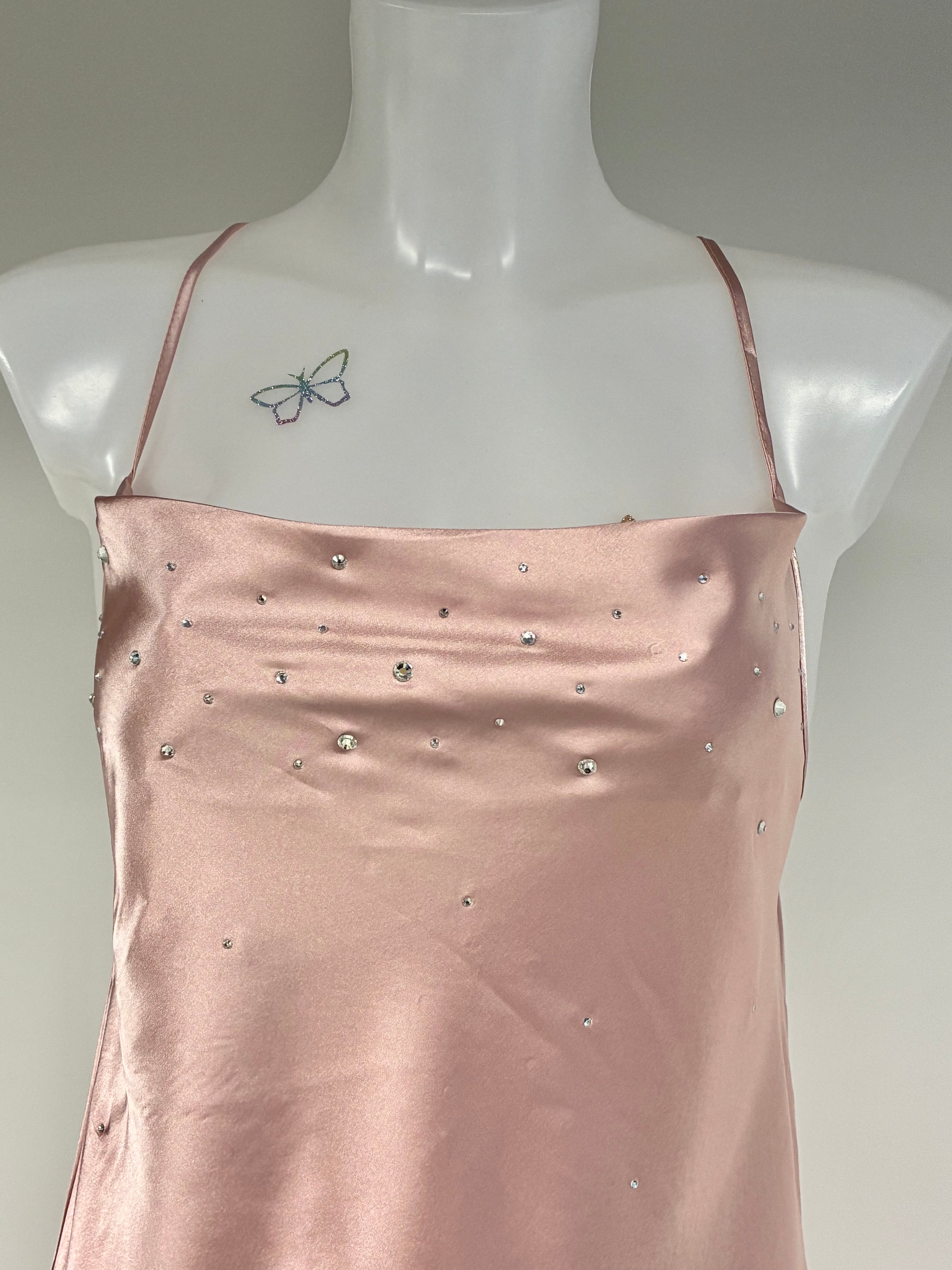 Crystal low back dress