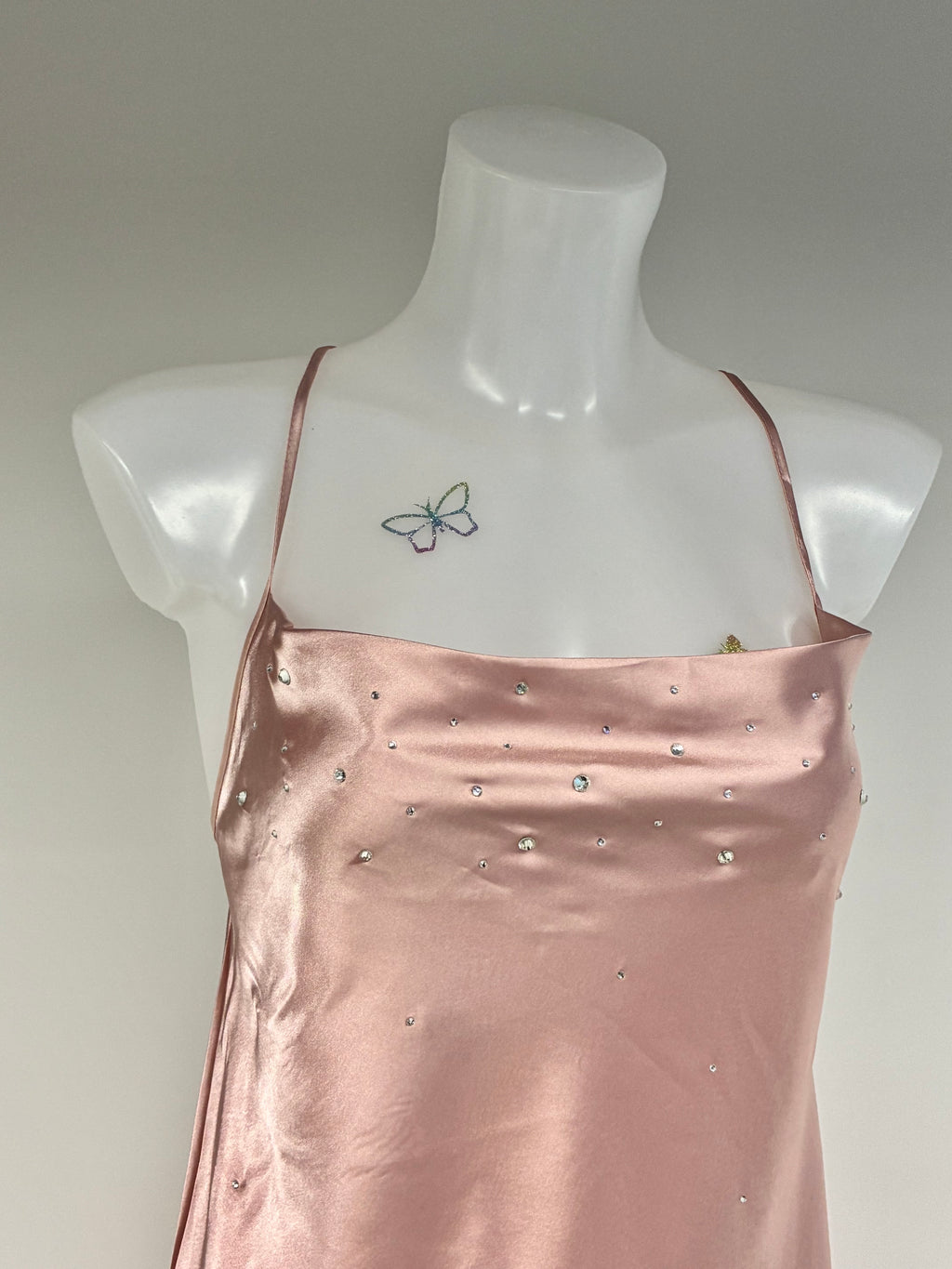 Crystal low back dress