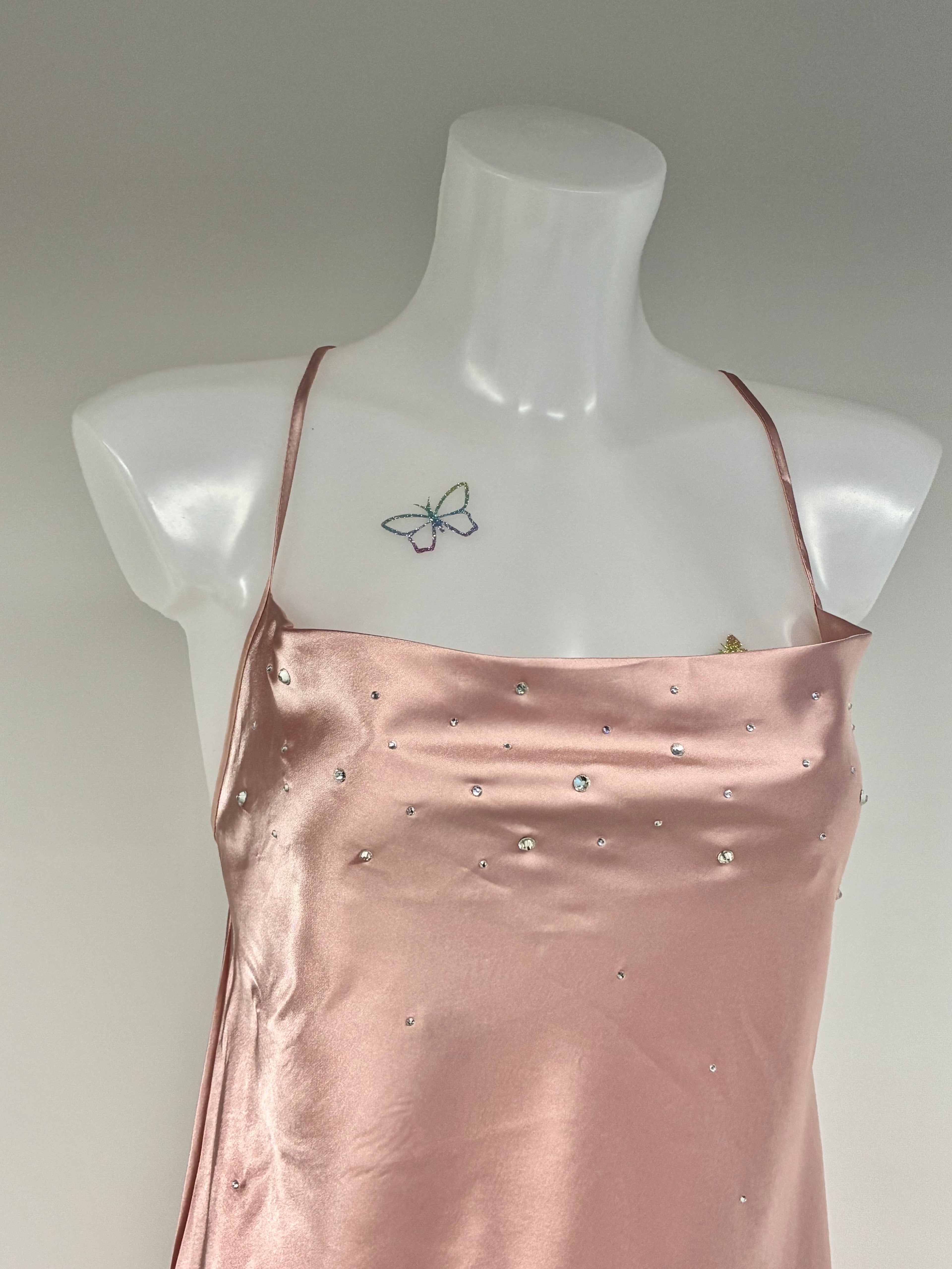 Crystal low back dress