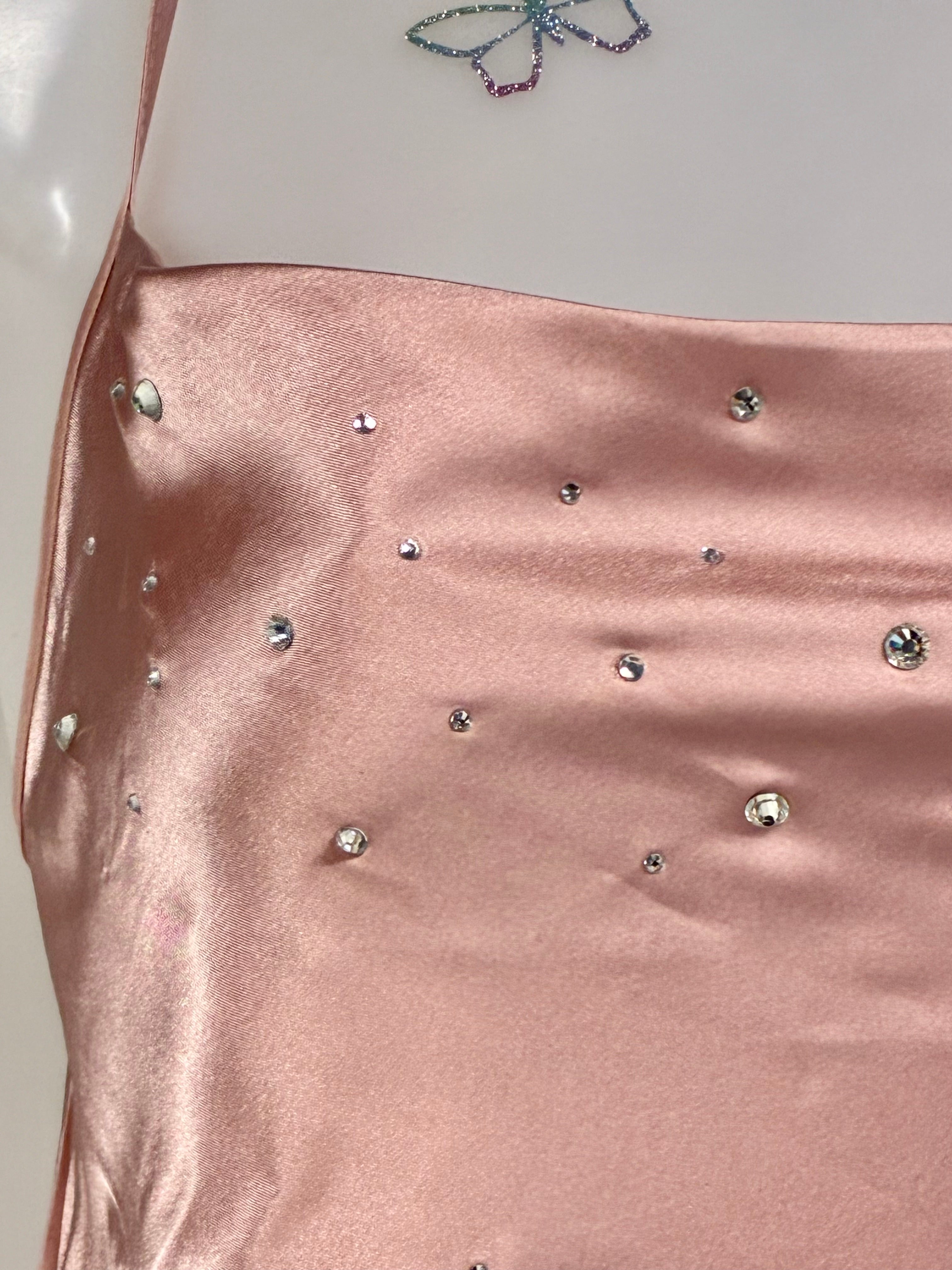 Crystal low back dress