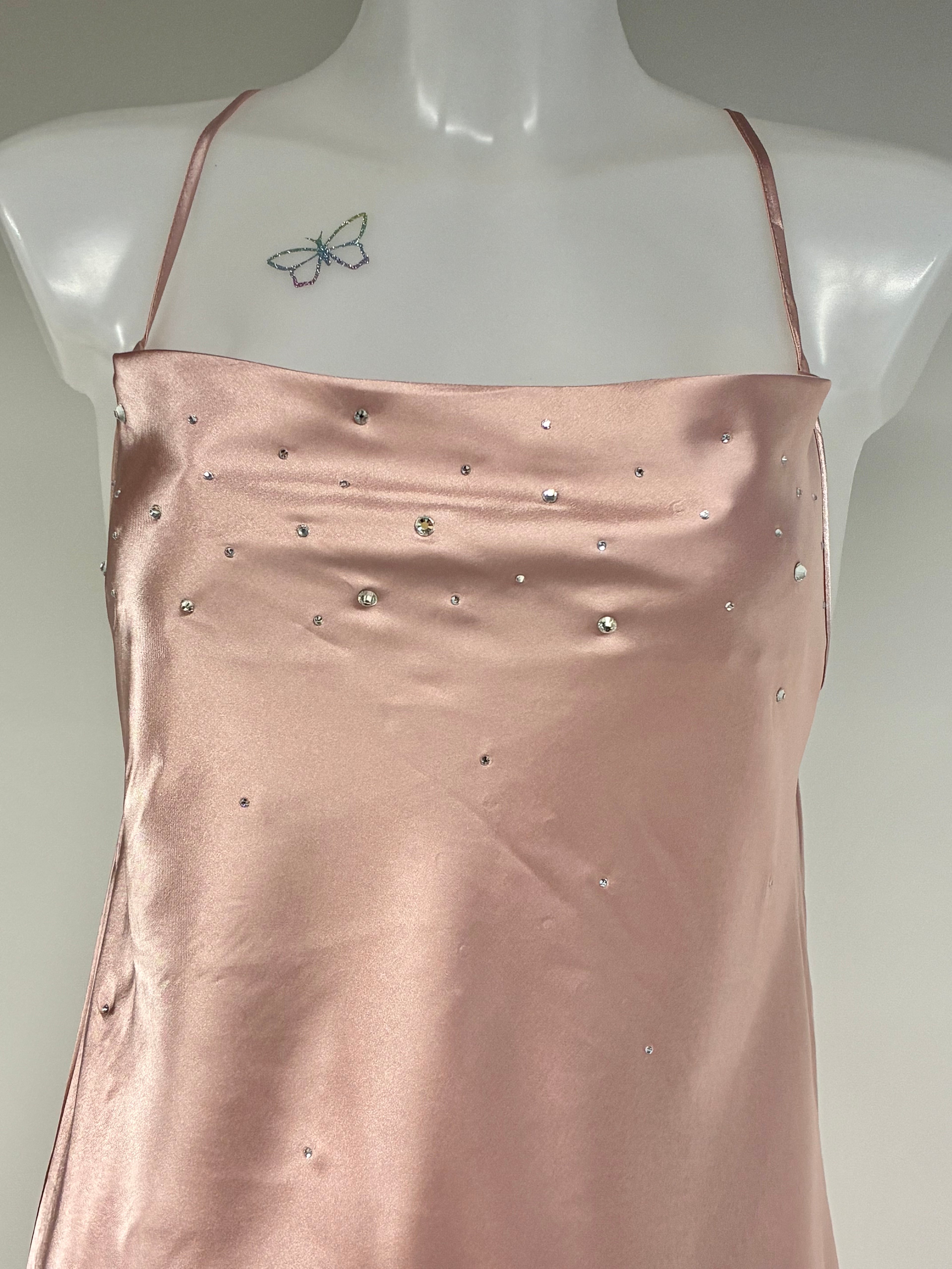 Crystal low back dress