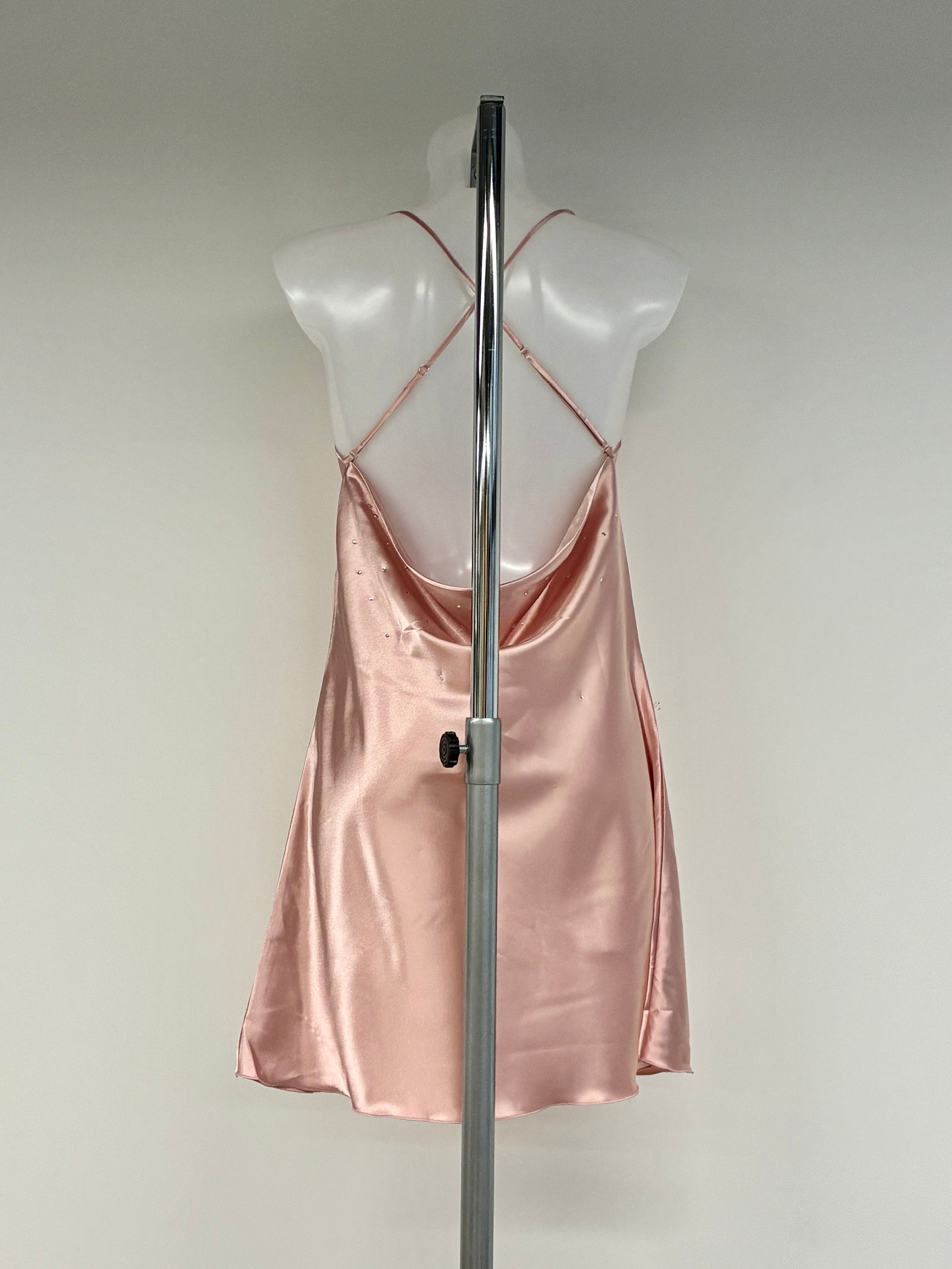 Crystal low back dress