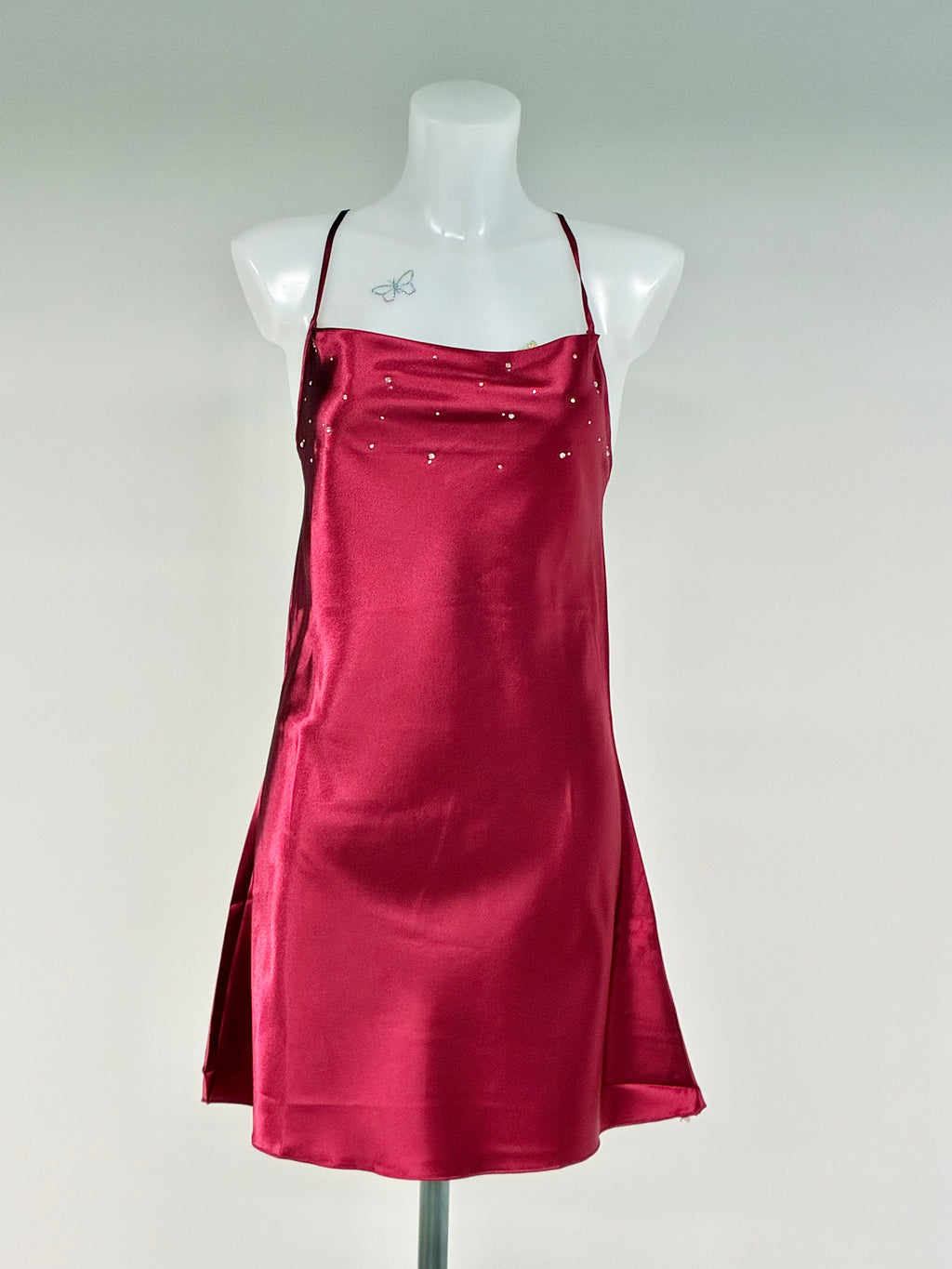 Crystal low back dress
