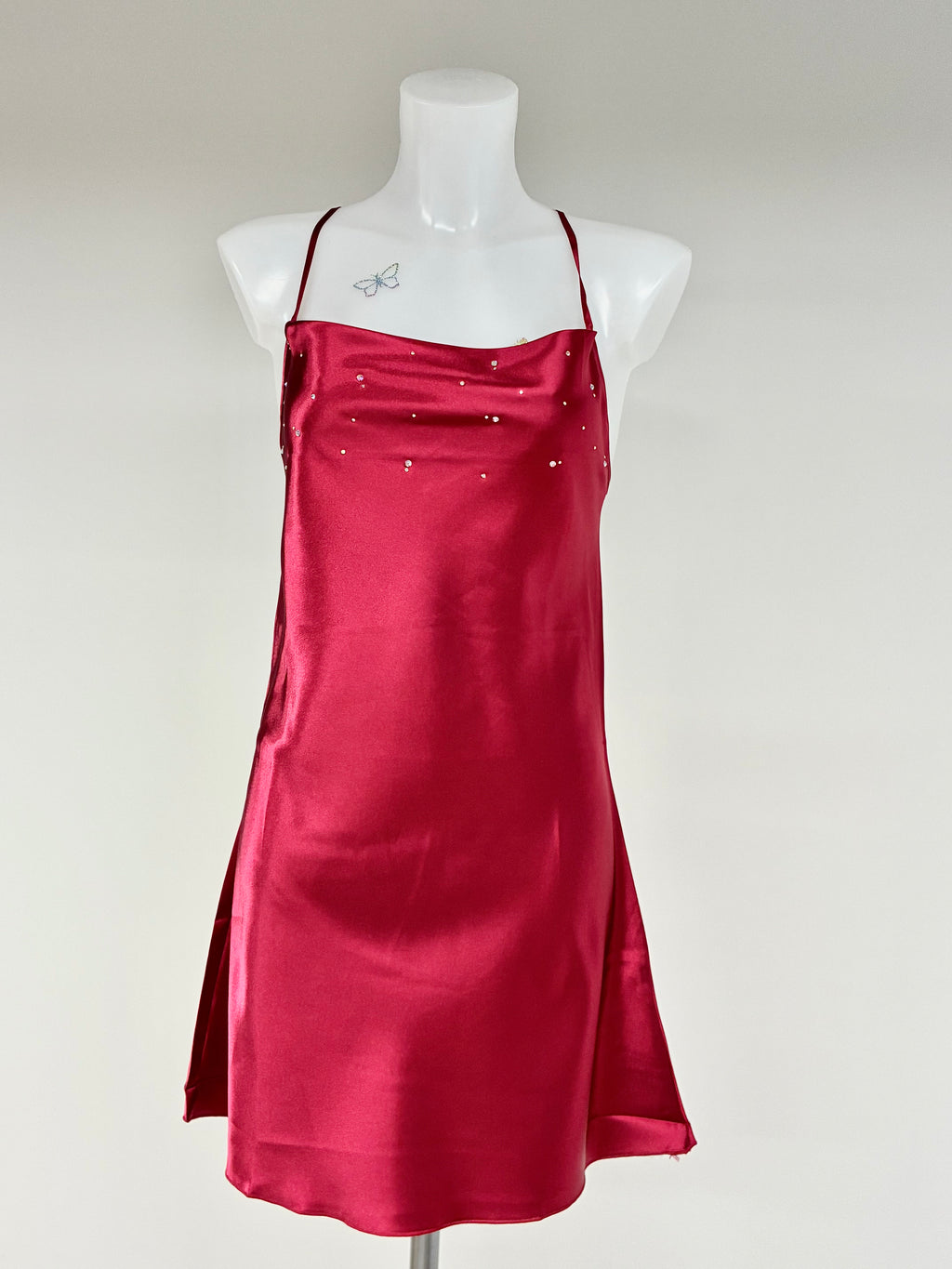 Crystal low back dress