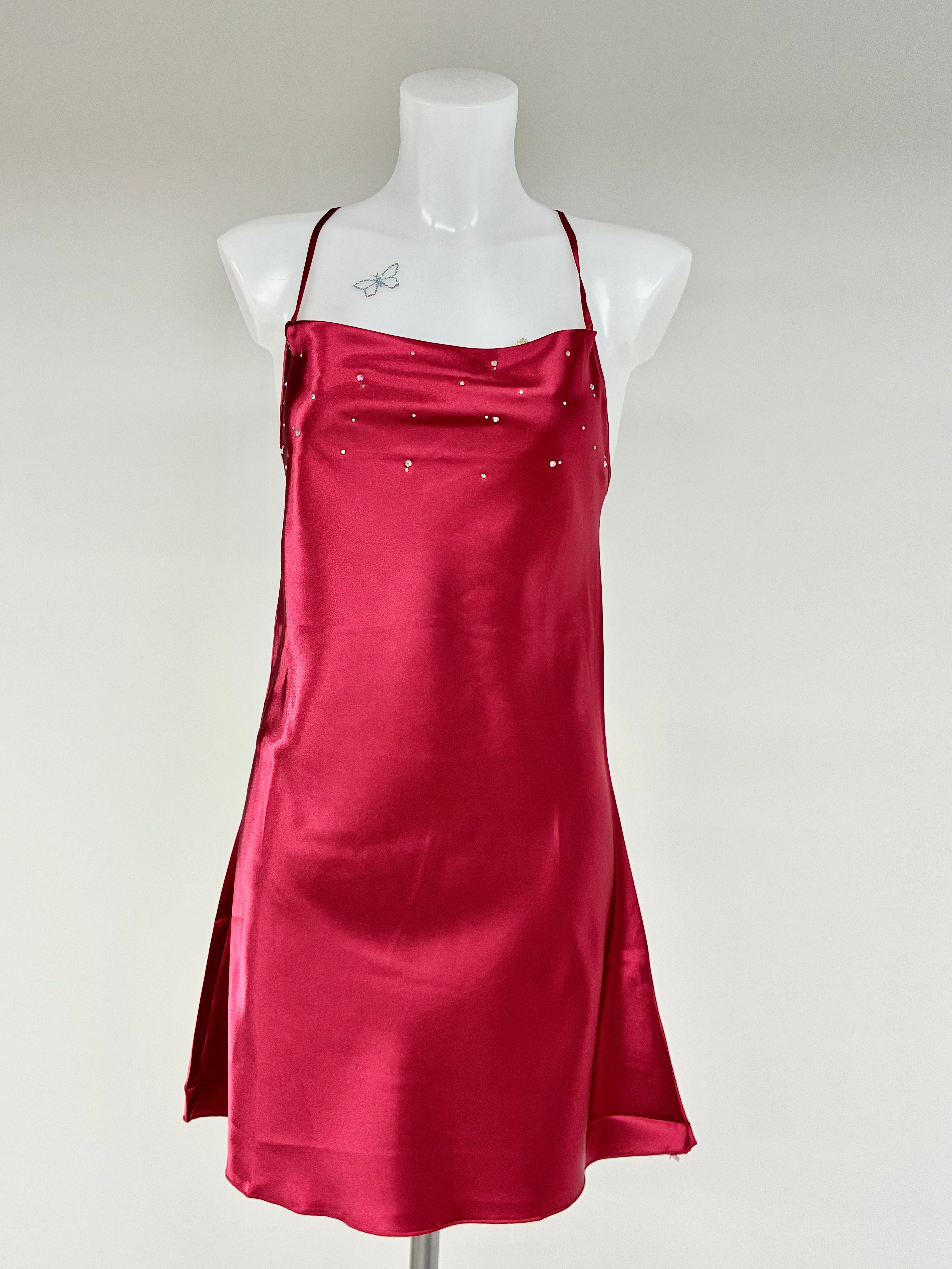 Crystal low back dress