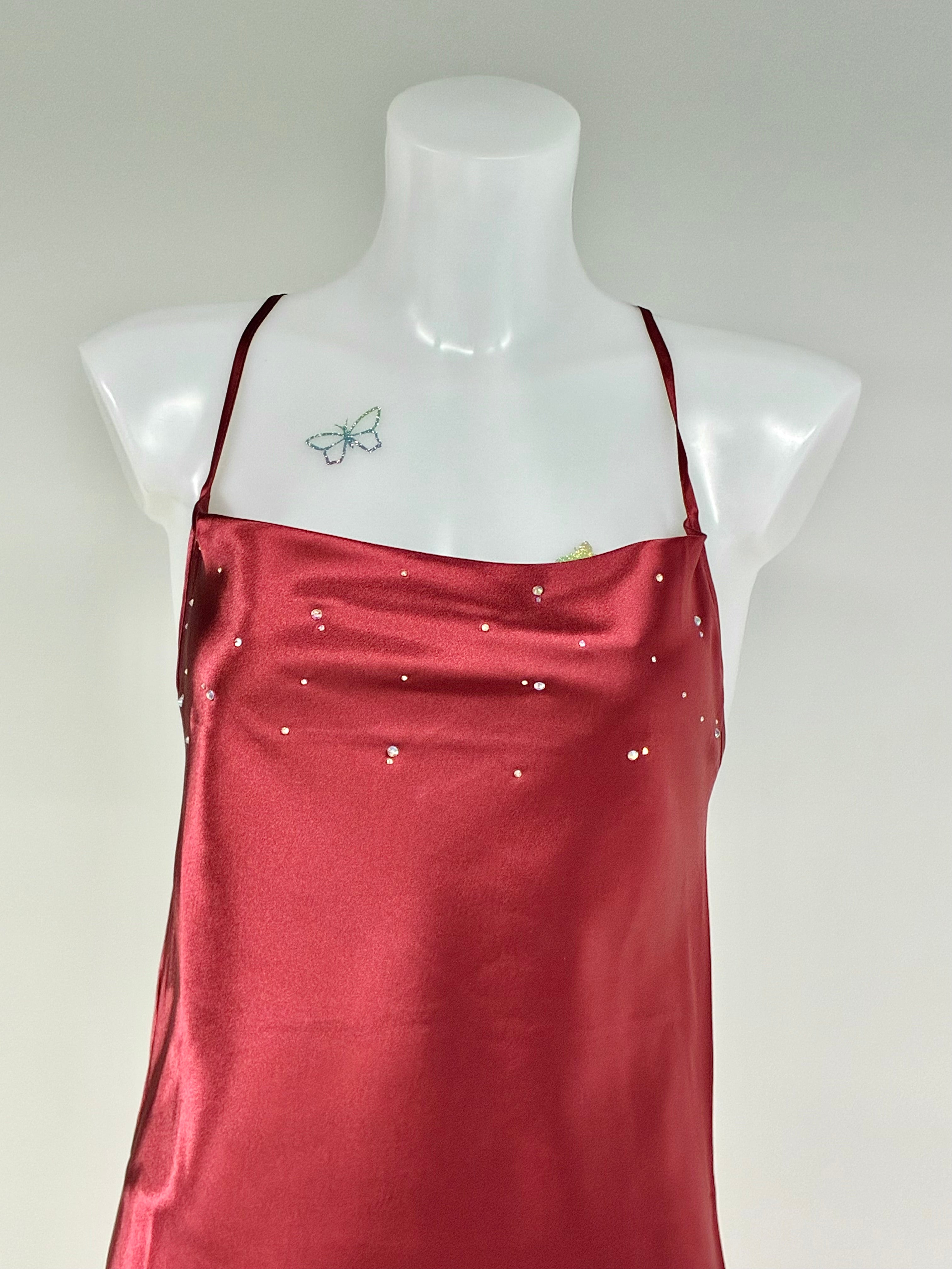 Crystal low back dress