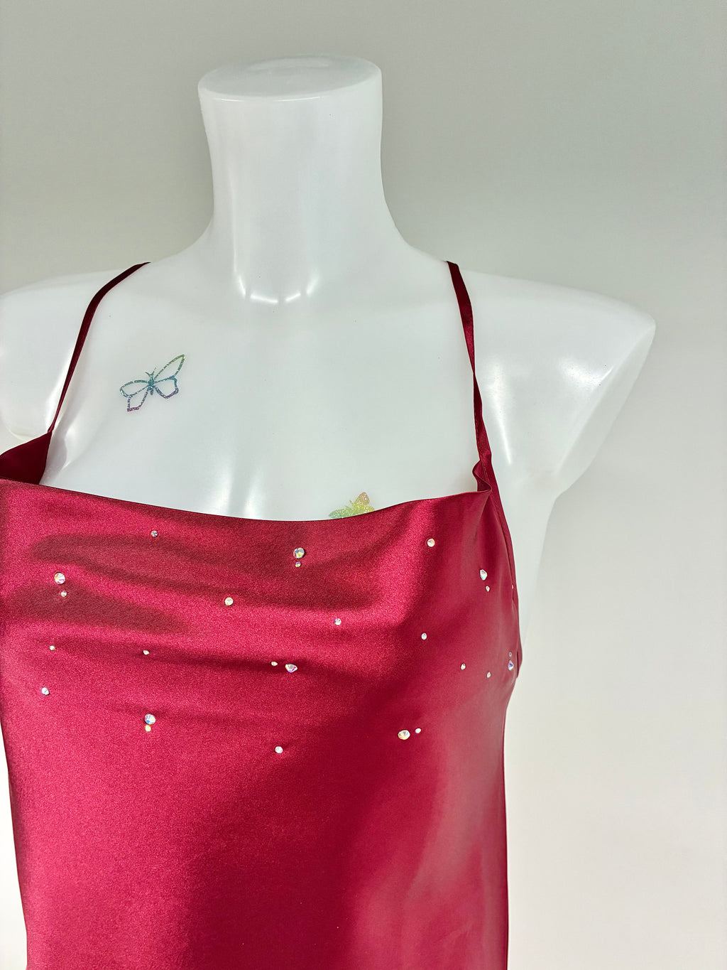 Crystal low back dress