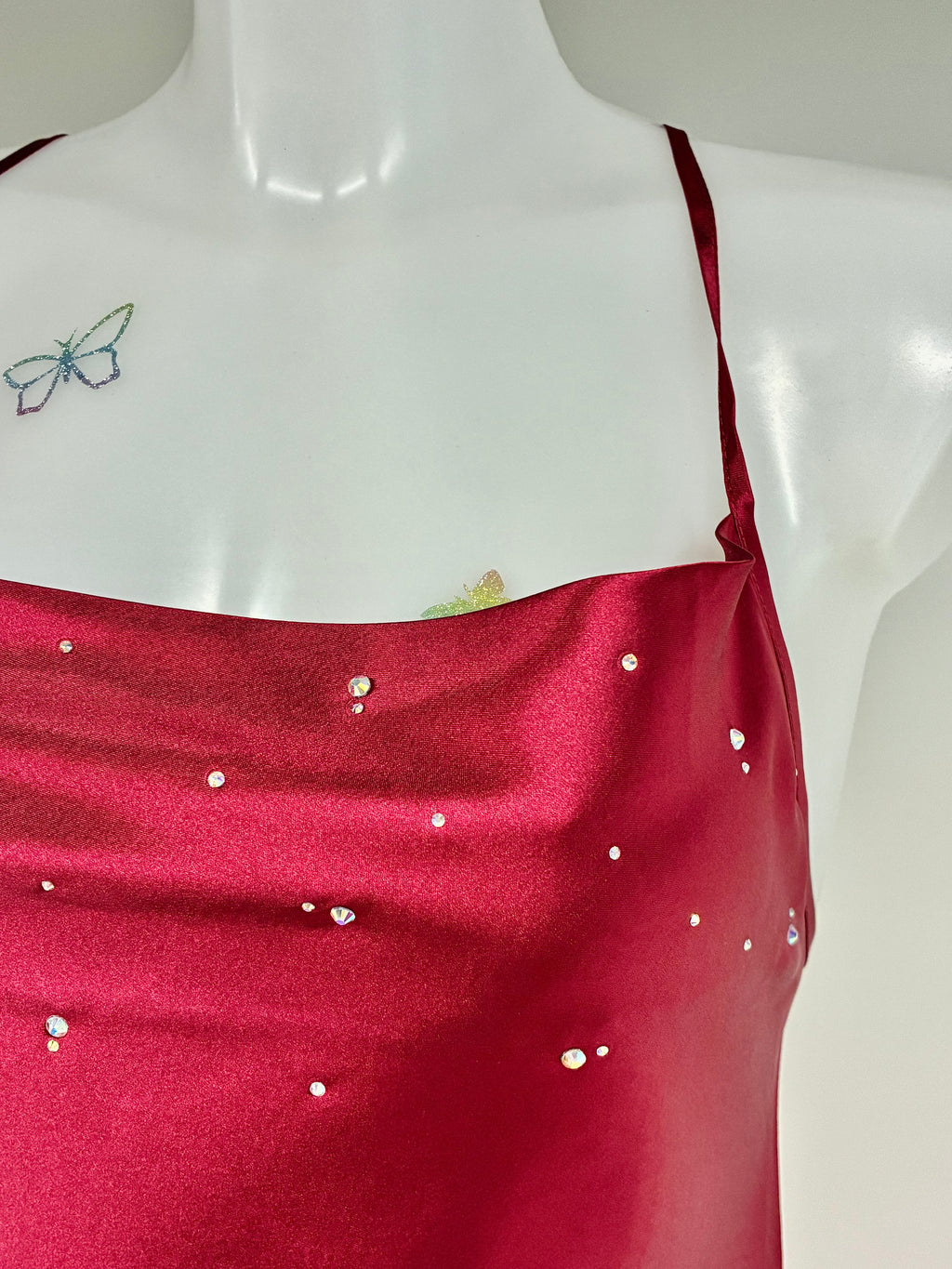 Crystal low back dress