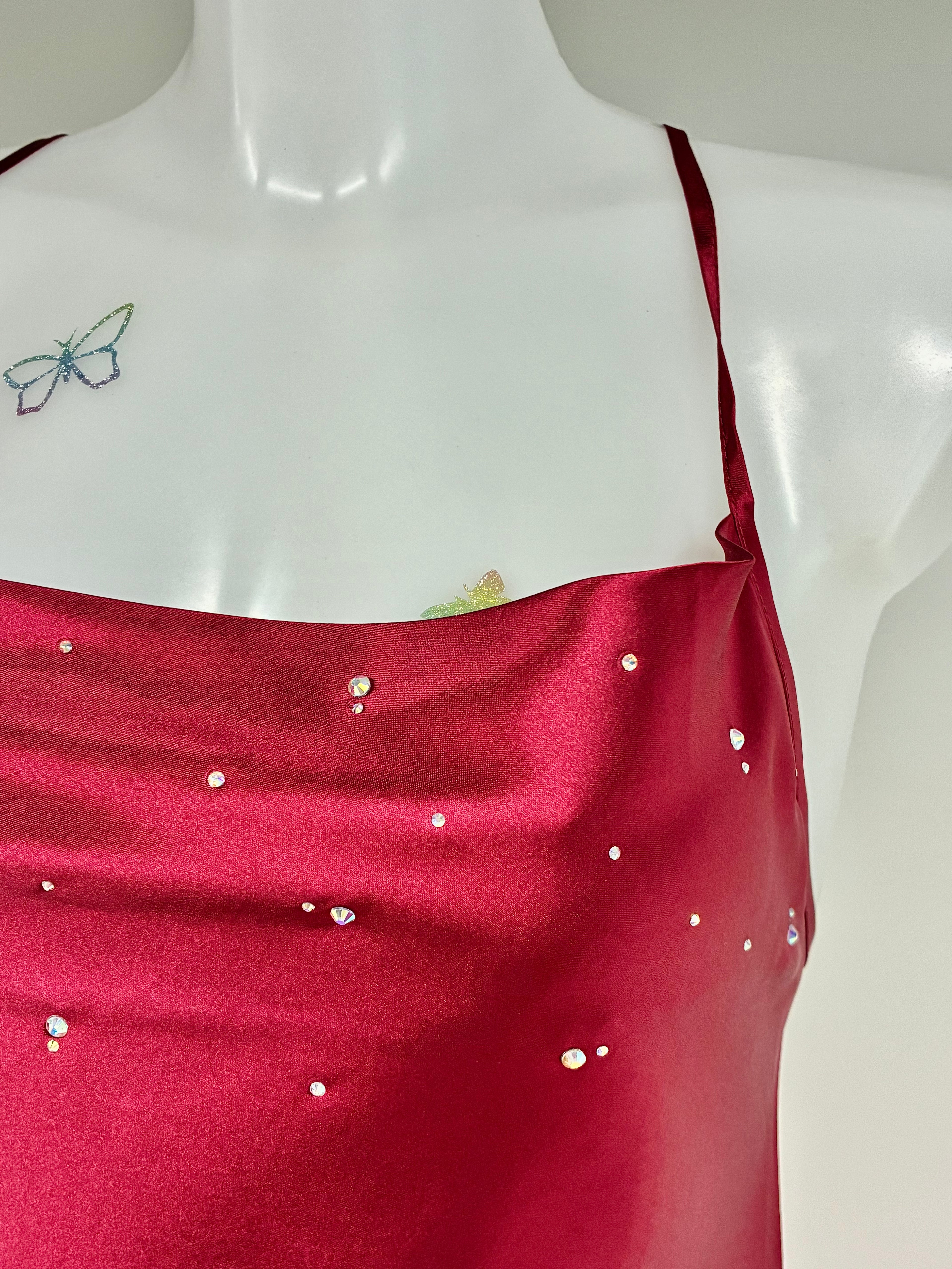Crystal low back dress
