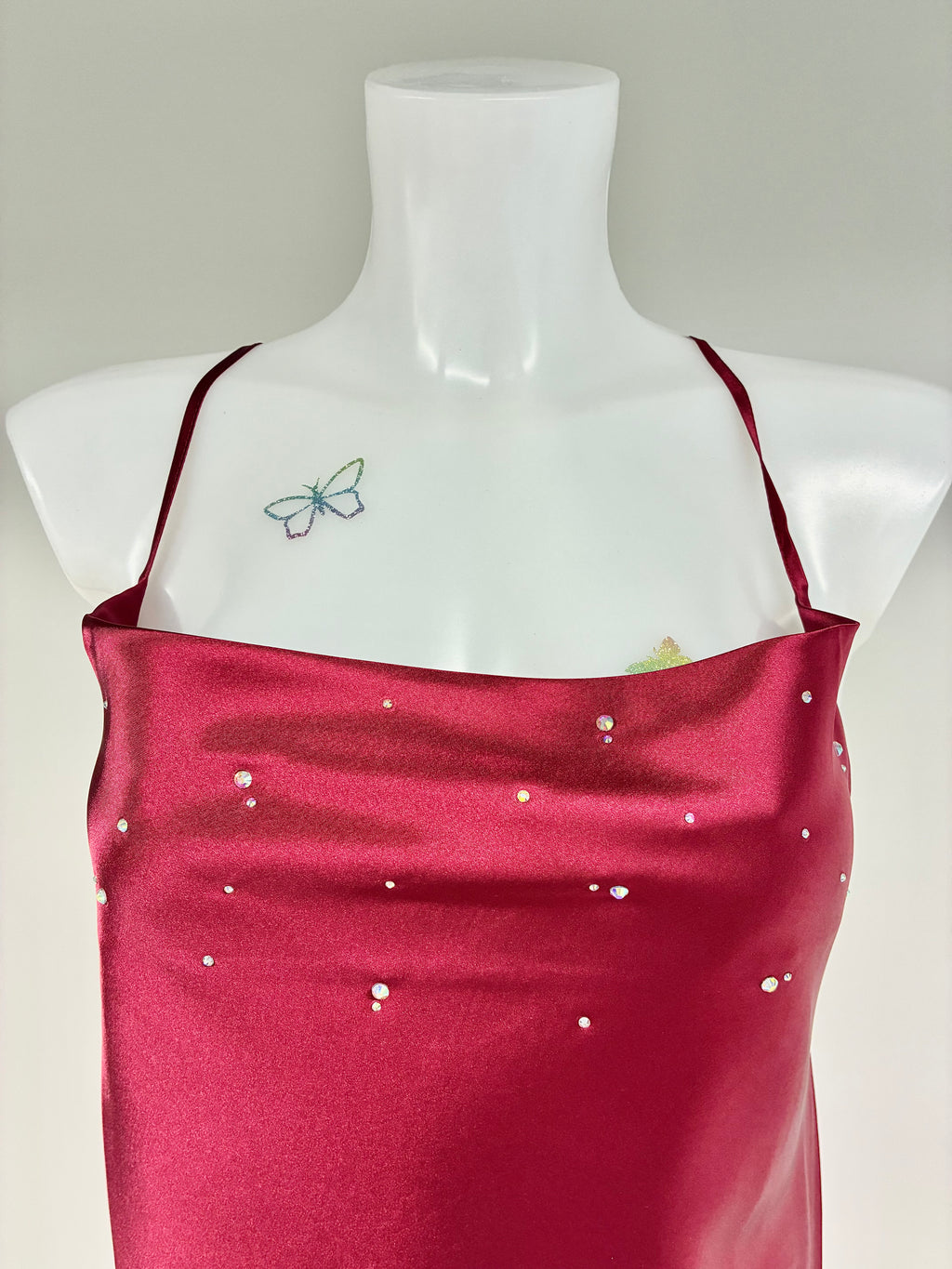 Crystal low back dress