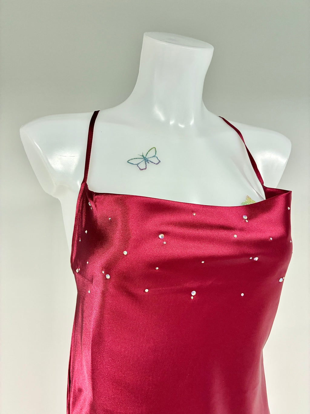 Crystal low back dress