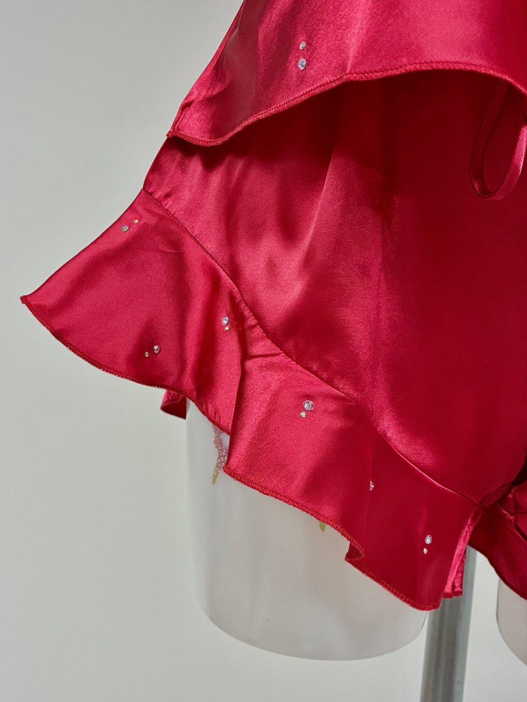Crystal Red ruffle set co-ord