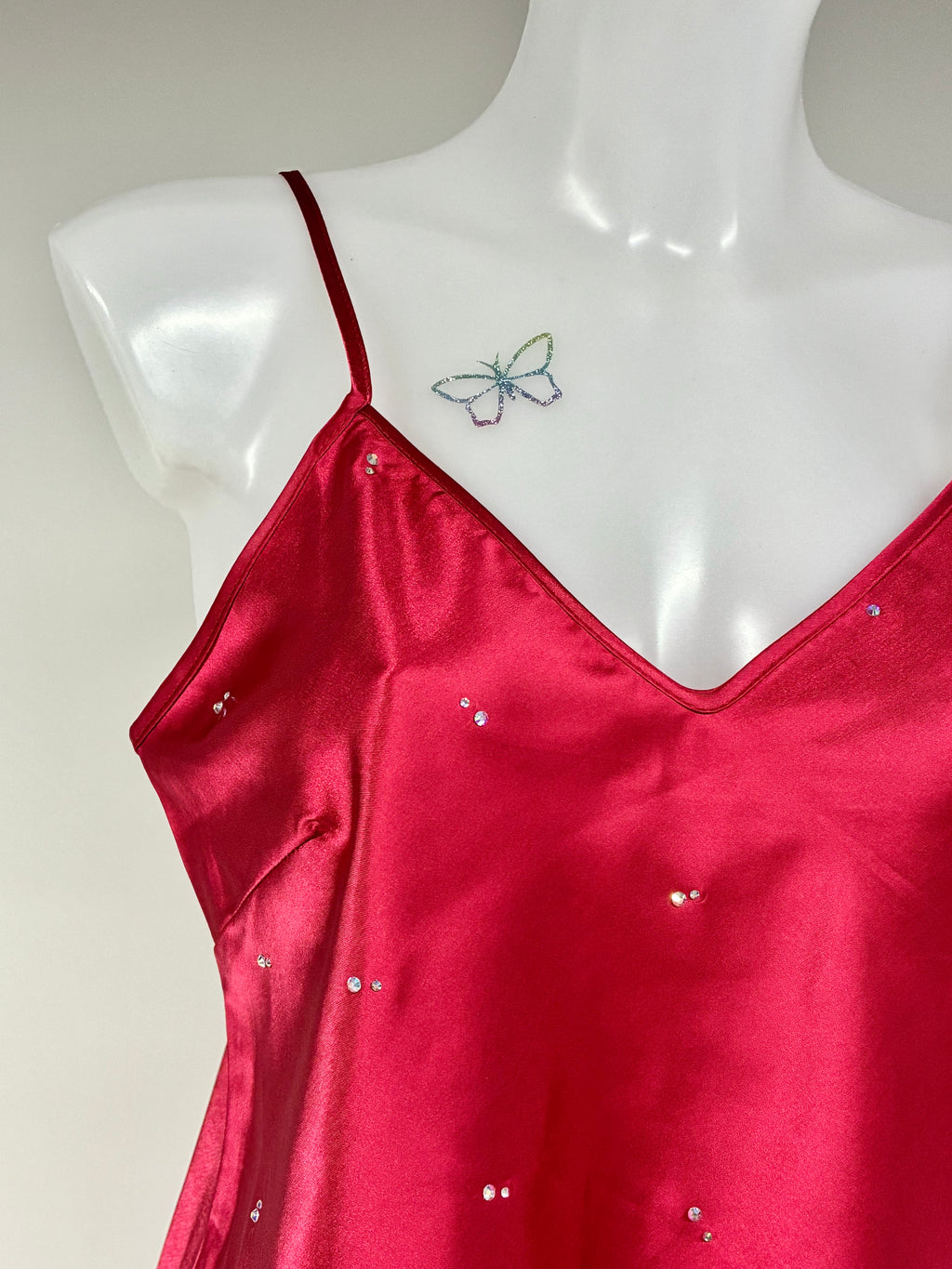 Crystal Red ruffle set co-ord
