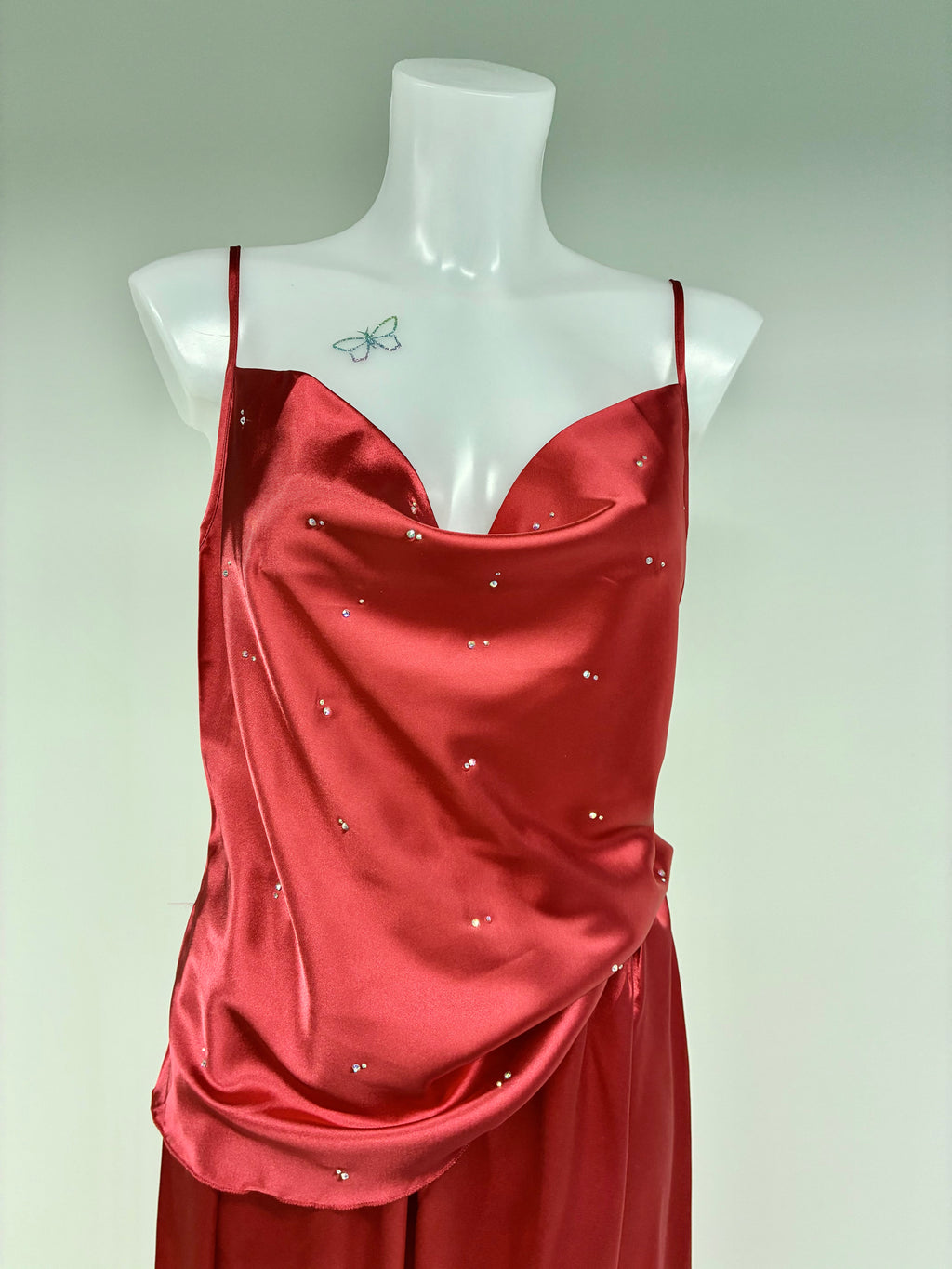 Crystal cowl neck 2 piece co-ord