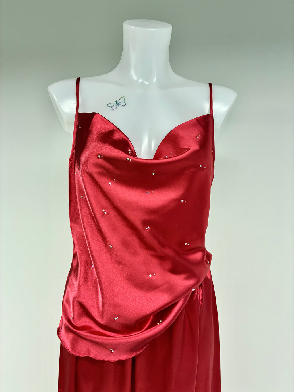 Crystal cowl neck 2 piece co-ord