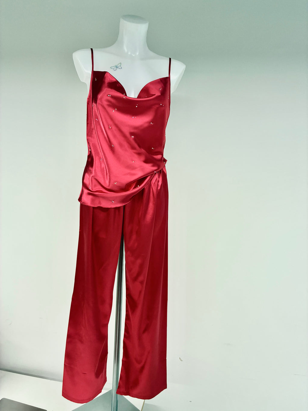Crystal cowl neck 2 piece co-ord