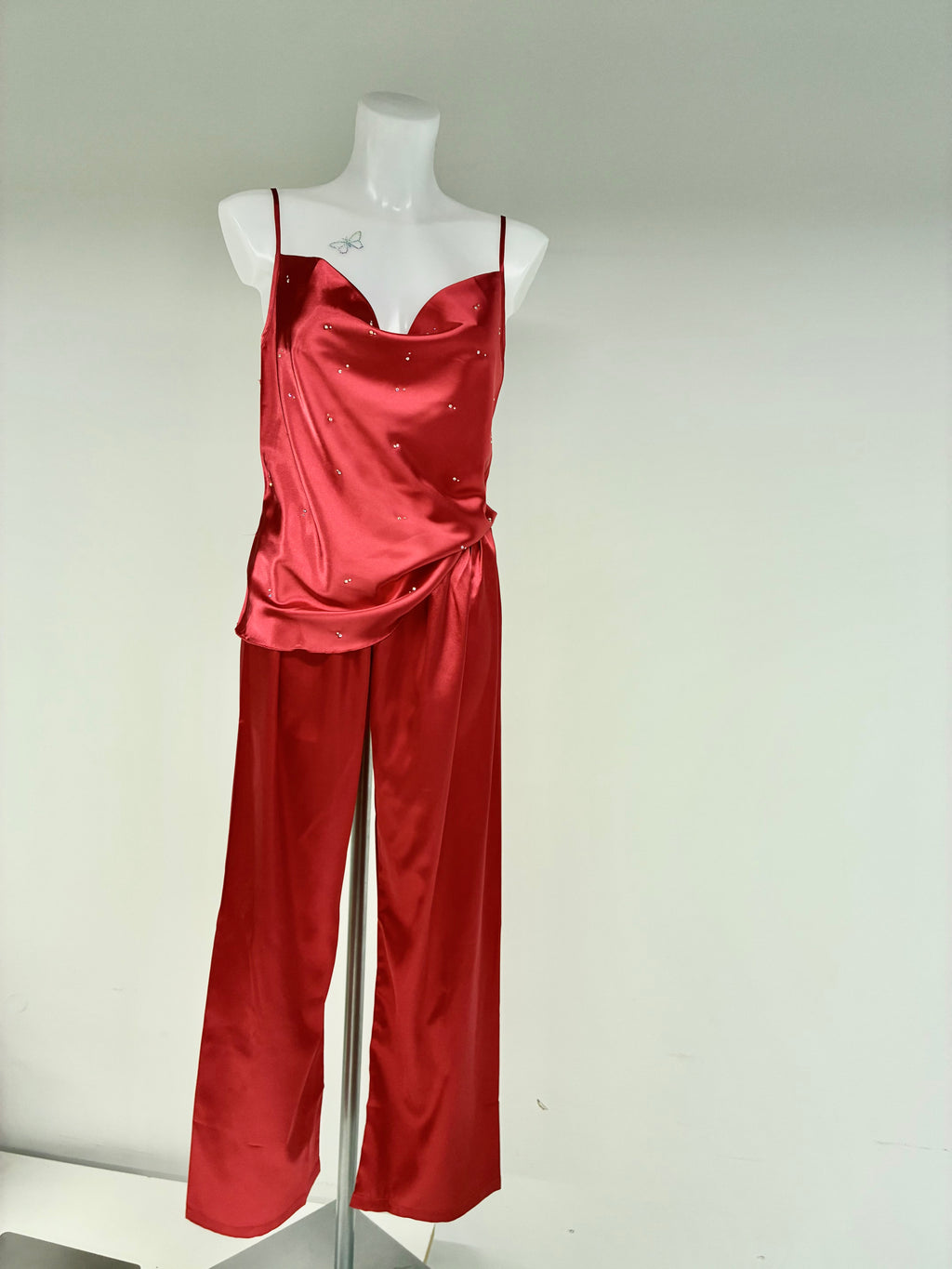 Crystal cowl neck 2 piece co-ord