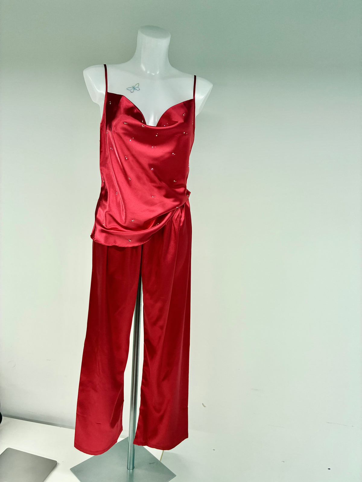 Crystal cowl neck 2 piece co-ord