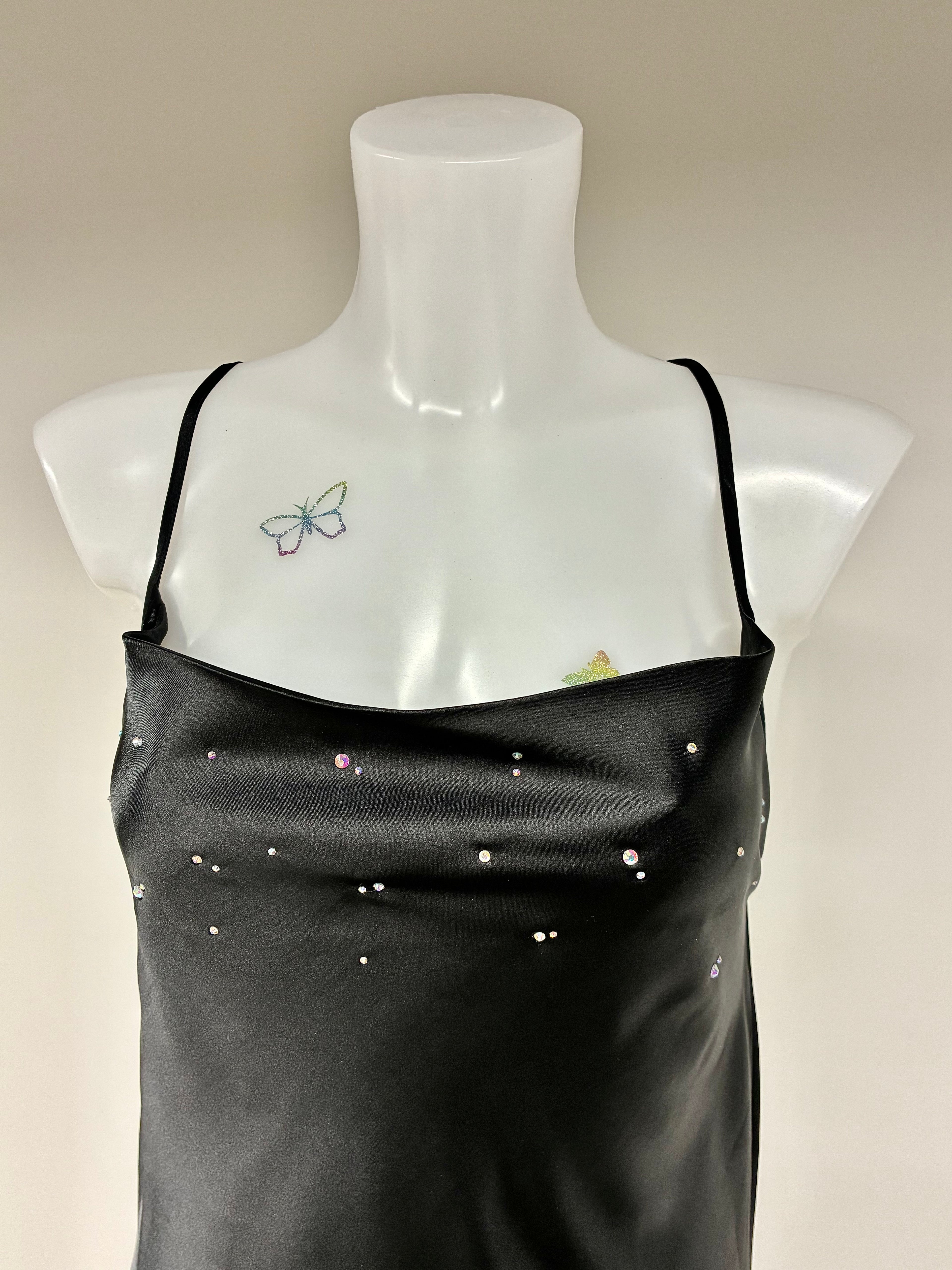 Crystal low back dress