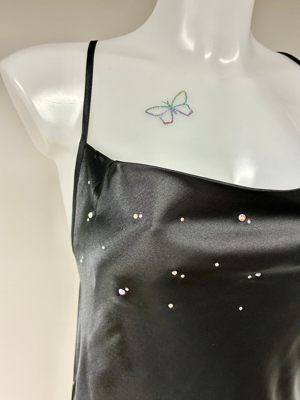 Crystal low back dress