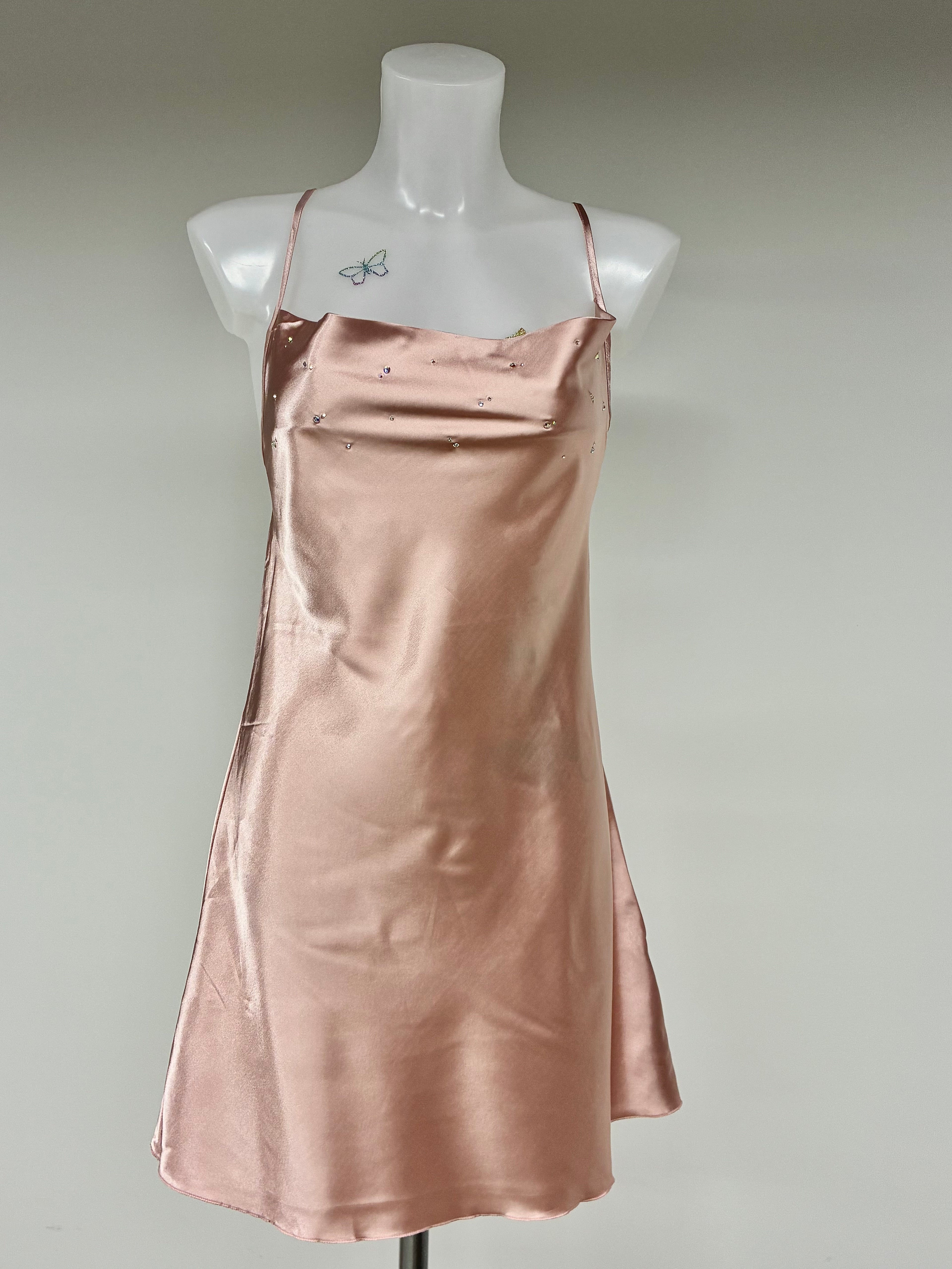 Crystal low back dress