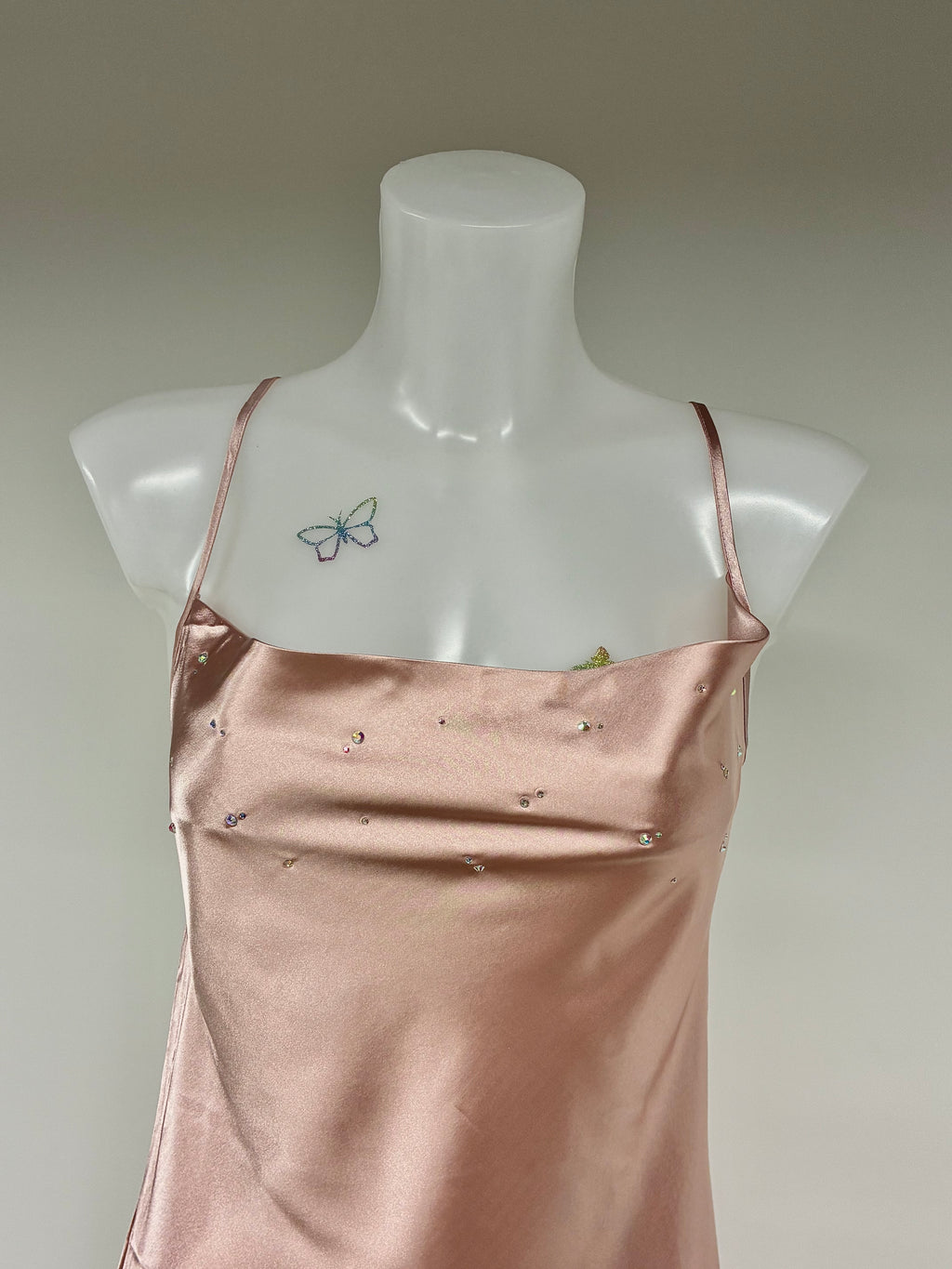 Crystal low back dress