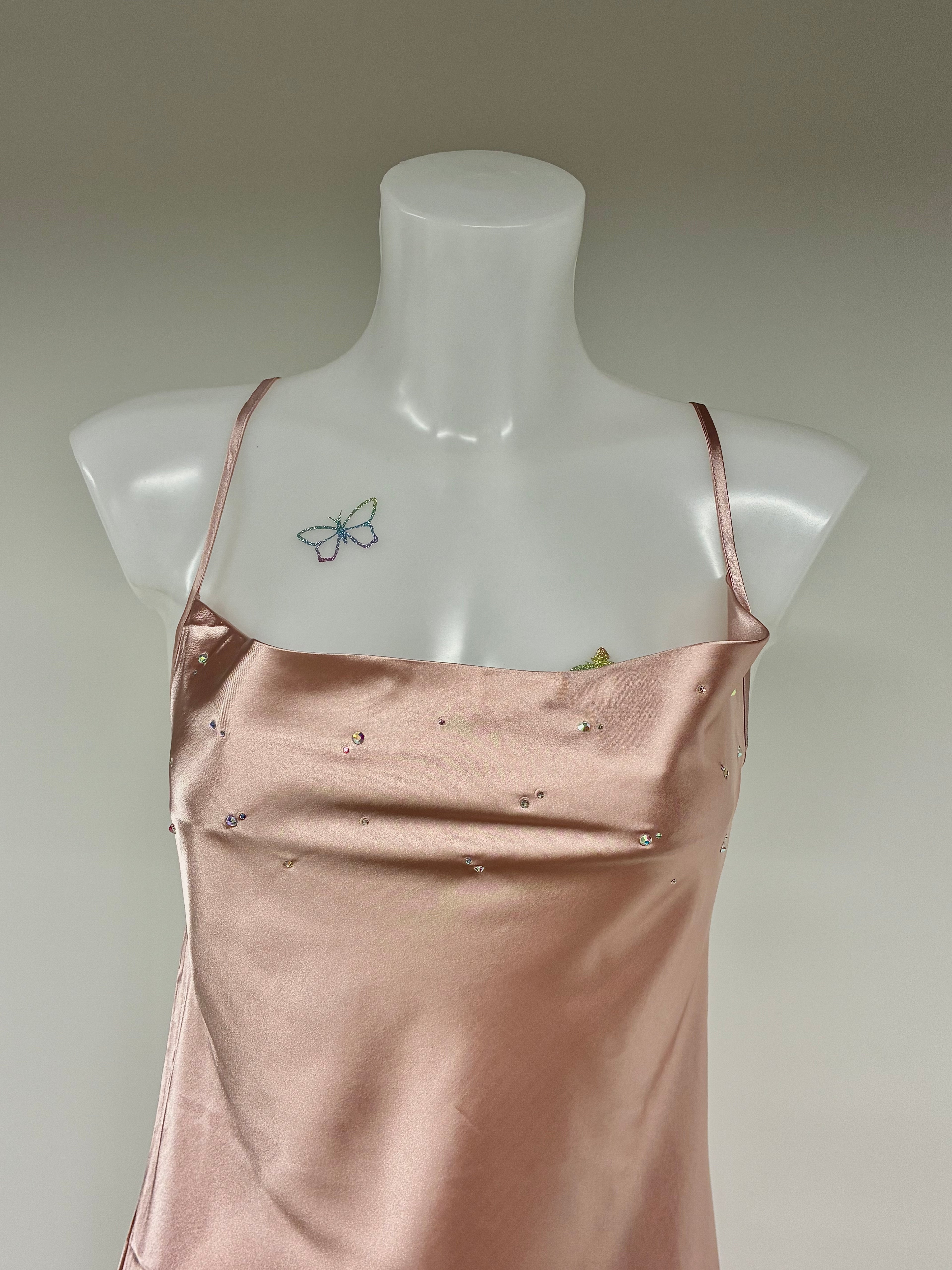 Crystal low back dress
