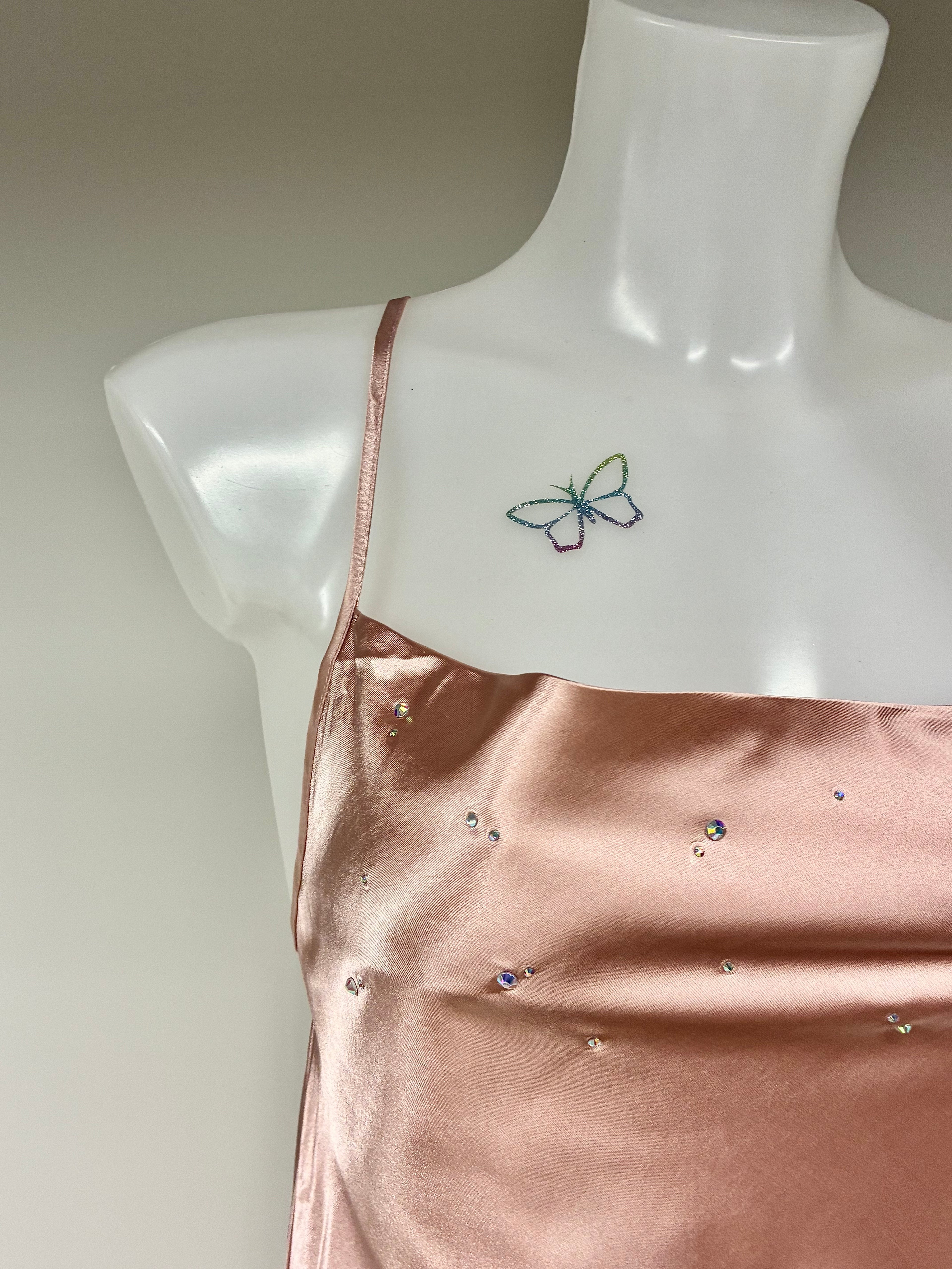 Crystal low back dress