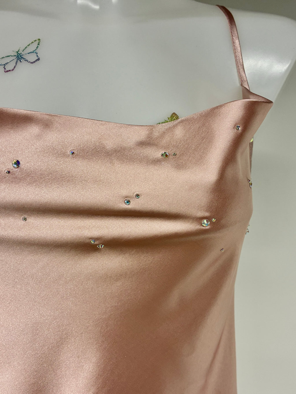 Crystal low back dress