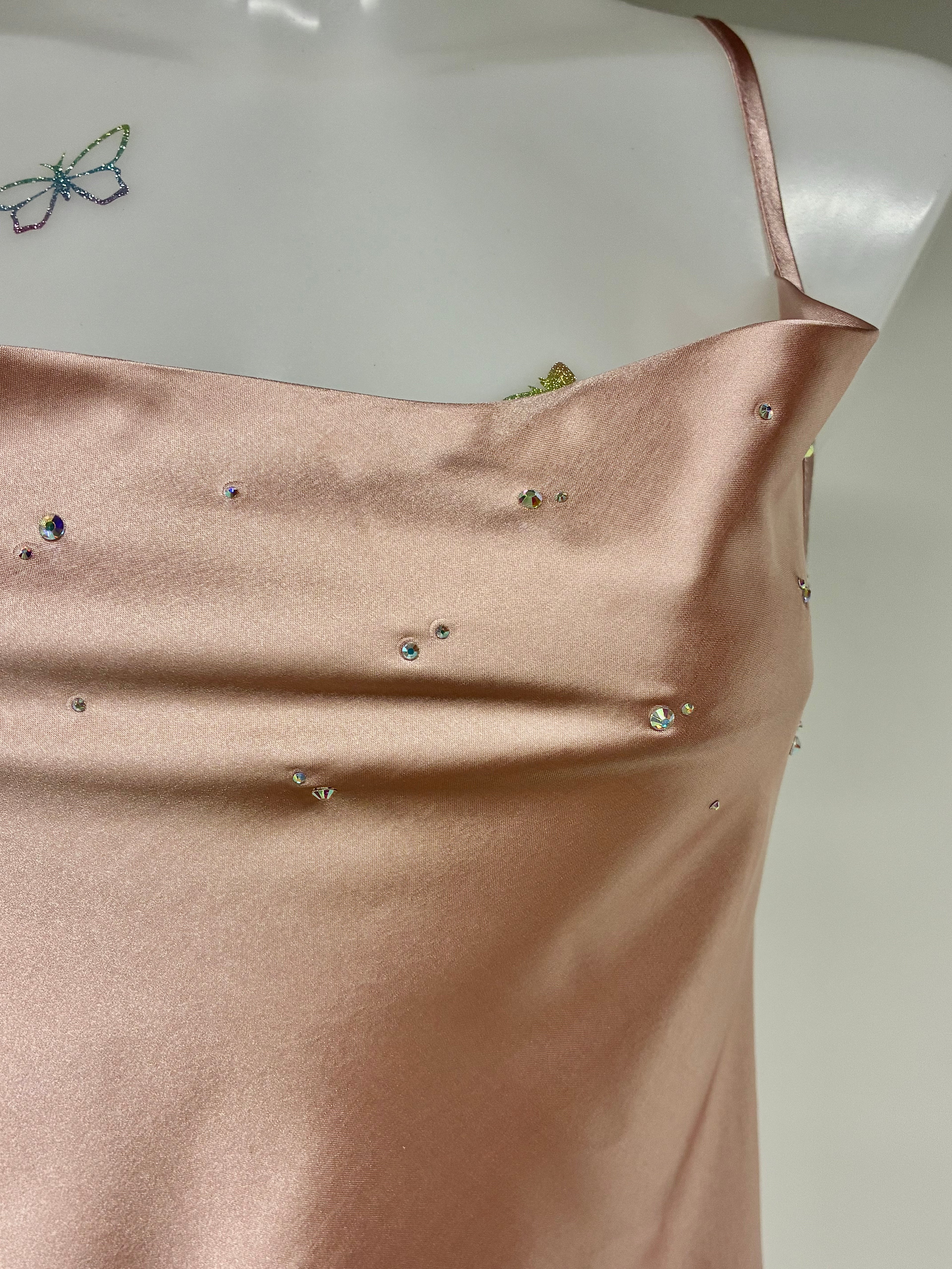 Crystal low back dress